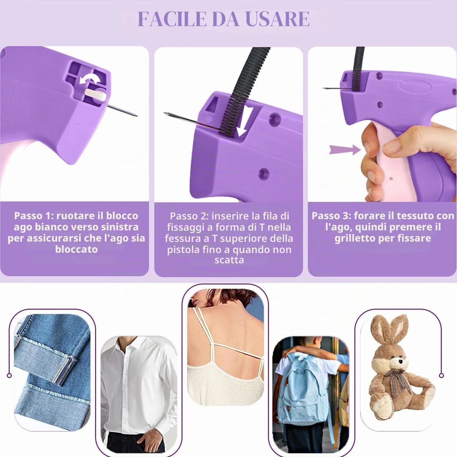 Stitchy Pistola da Cucito Stitchy Quick Fixer Macchina da Cucire a Pistola Portatile per Tessuti