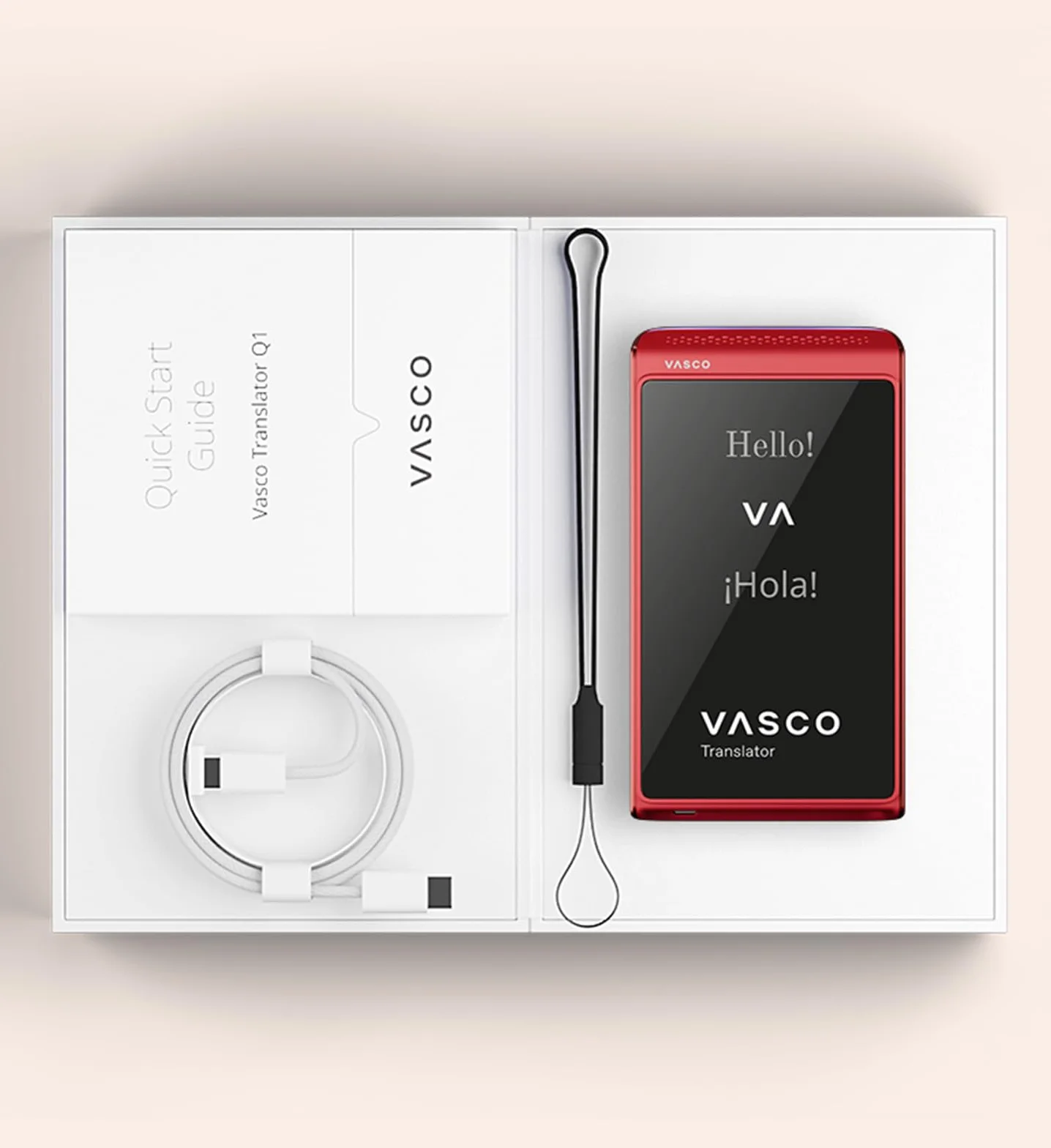 Vasco Translator Q1 | Traduttore simultaneo con clonazione vocale IA | 113 Lingue | Internet gratuito a vita in quasi 200 paesi | Mystic Plum