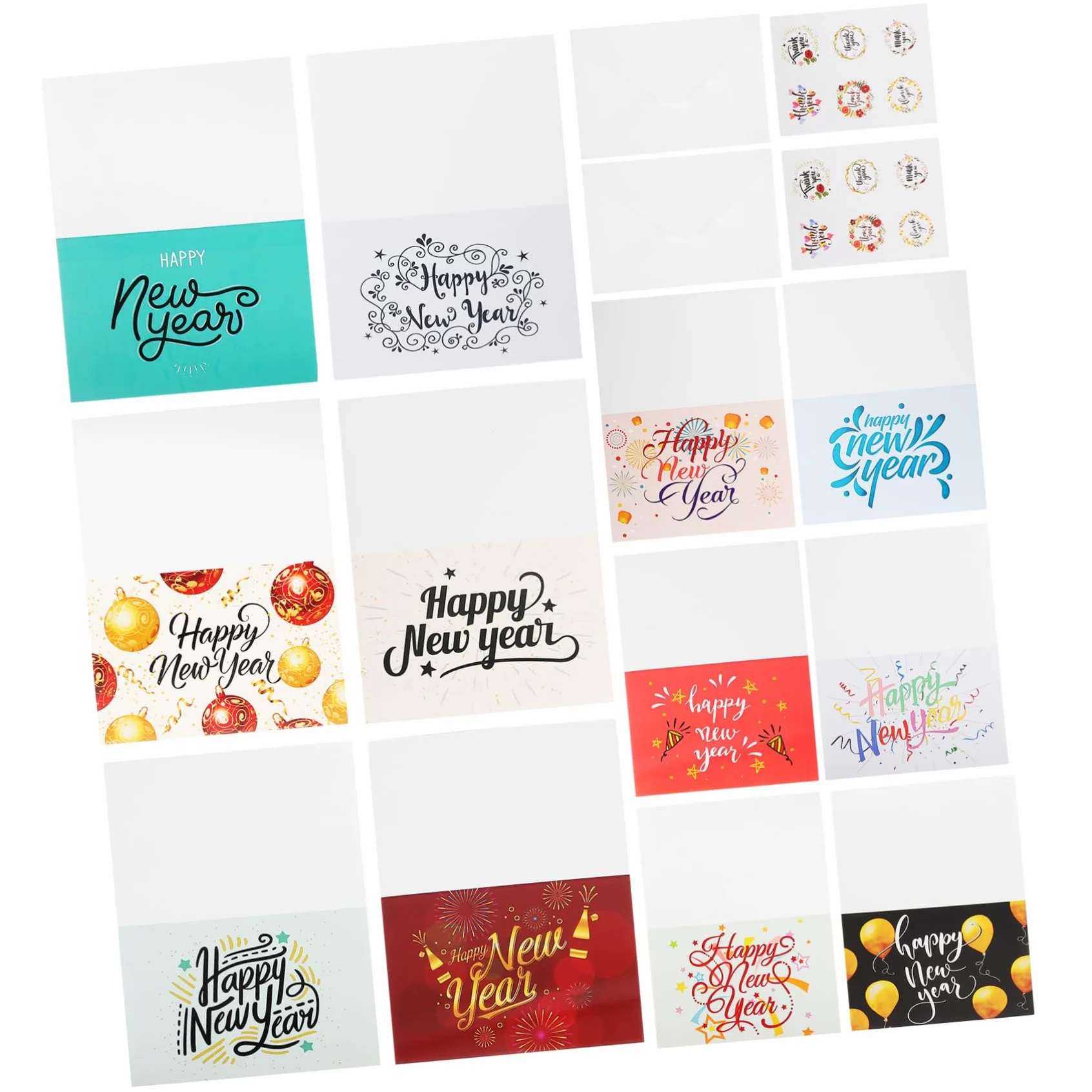Tofficu 3sets Biglietti Di Auguri Per Anno Con Envelop Biglietti Di Festa Con Design Elegante Per Messaggi Di Felicitazione e Ringraziamento Per Amici e Famiglia