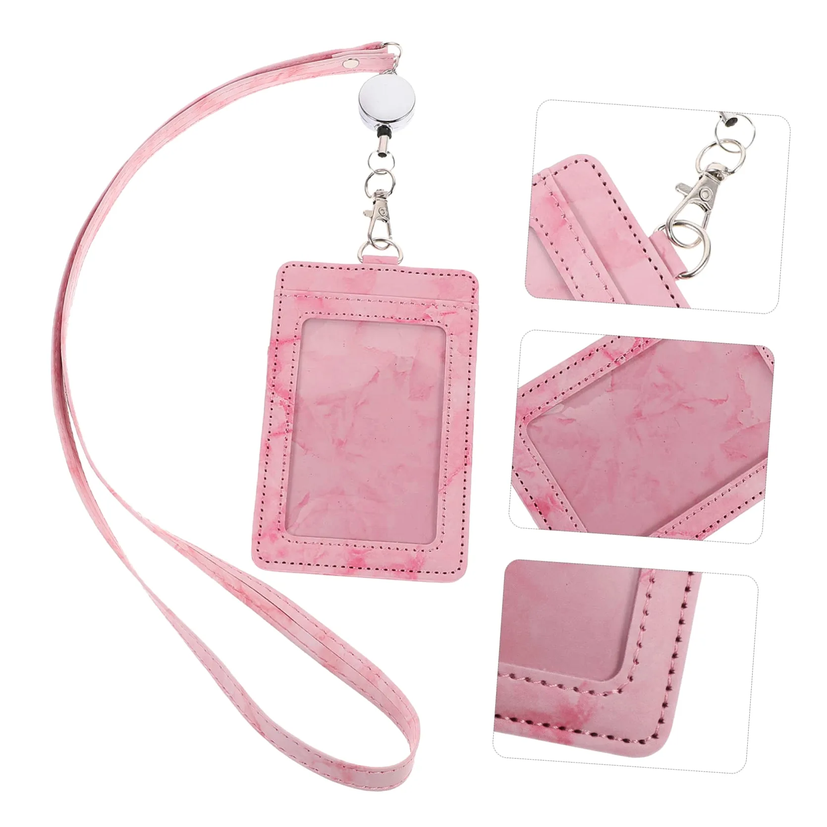 STOBOK 5sets Porta Badge Con Laccetto Copertura Id Retrattile Trasparente Per Lavoro Scuola e Eventi Di Ottimo Per Carte Di Identità Pass e Badge Professionali