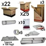 kit trasloco completo casa 110-120 mq – 47 scatole + 3 scatole porta abiti + accessori – cartoni resistenti doppia onda per traslochi organizzati