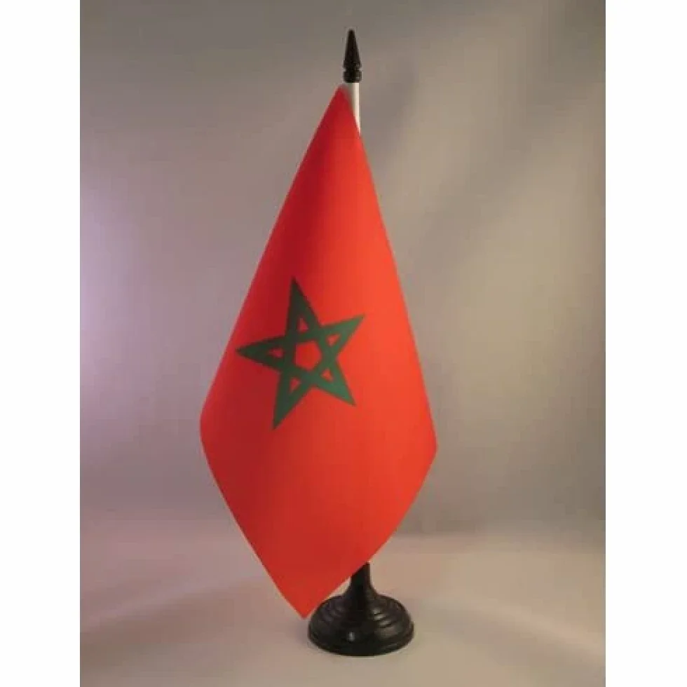 AZ FLAG Bandiera da Tavolo Marocco 21x14cm - Piccola Bandierina Marocchina