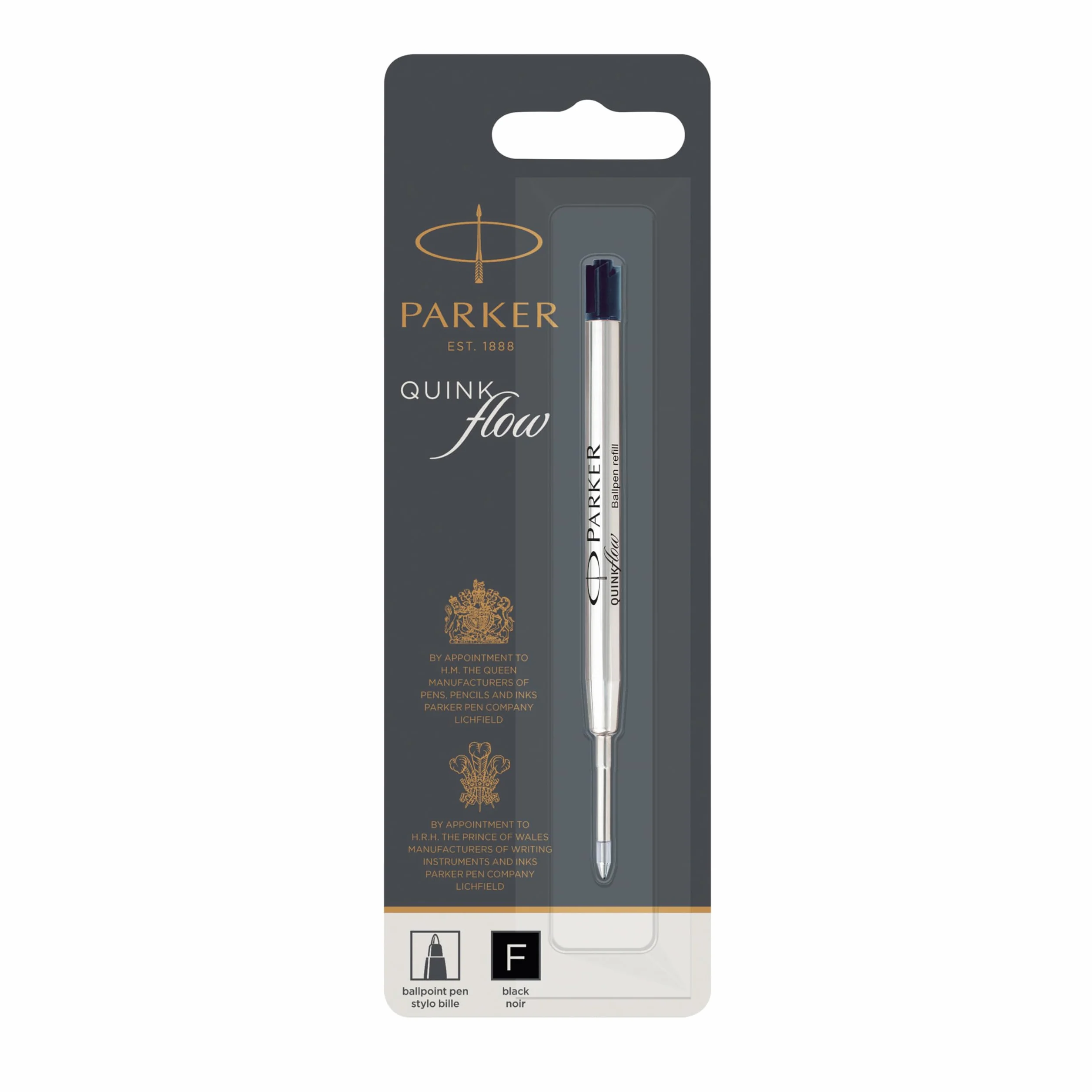 Parker Quinkflow ricarica penna a sfera punta fine nero