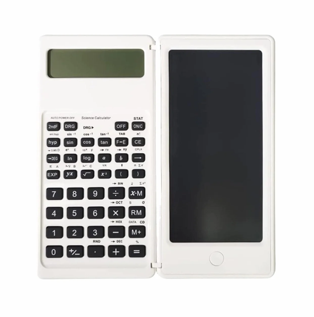 Calcolatrice per Ufficio Tavoletta LCD for Scrittura Calcolatrice con Display A 10 Cifre Tavolette for Disegno Senza Inchiostro Tavolette for Pianificazione Portatili Scuola(White)