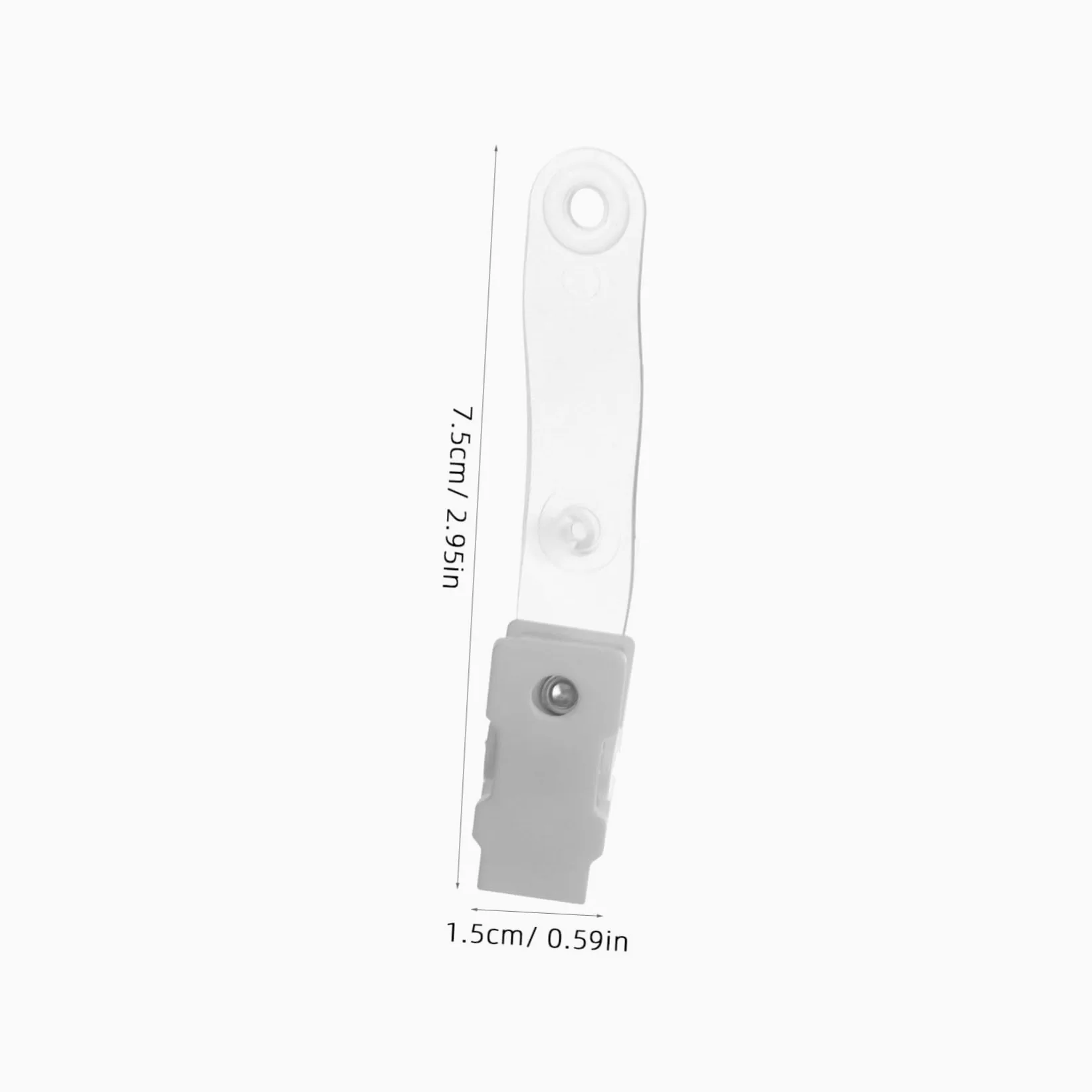Angoily Clip per Badge in Plastica Bianco 100 Pezzi Porta Tesserino Resistente Multiuso in Pvc con Design Semplice e Delicato per Badge da Lavoro e Carta D'identità