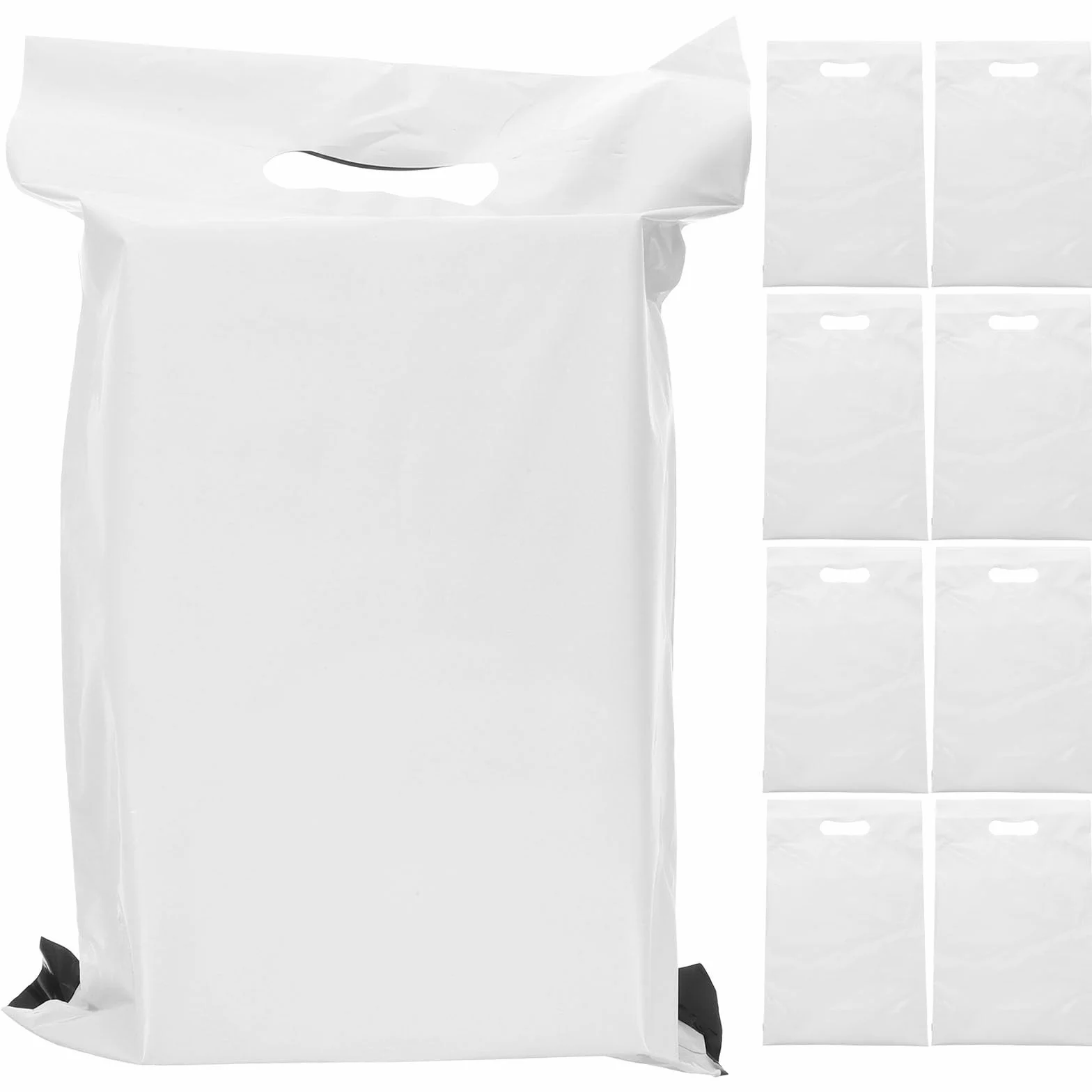 BETOOKY Buste per Spedizione Abbigliamento 100 Pezzi Buste in Polietilene Addensate 26x33 Cm Manico e Chiusura Adesiva per Imballaggio e Spedizione Abiti