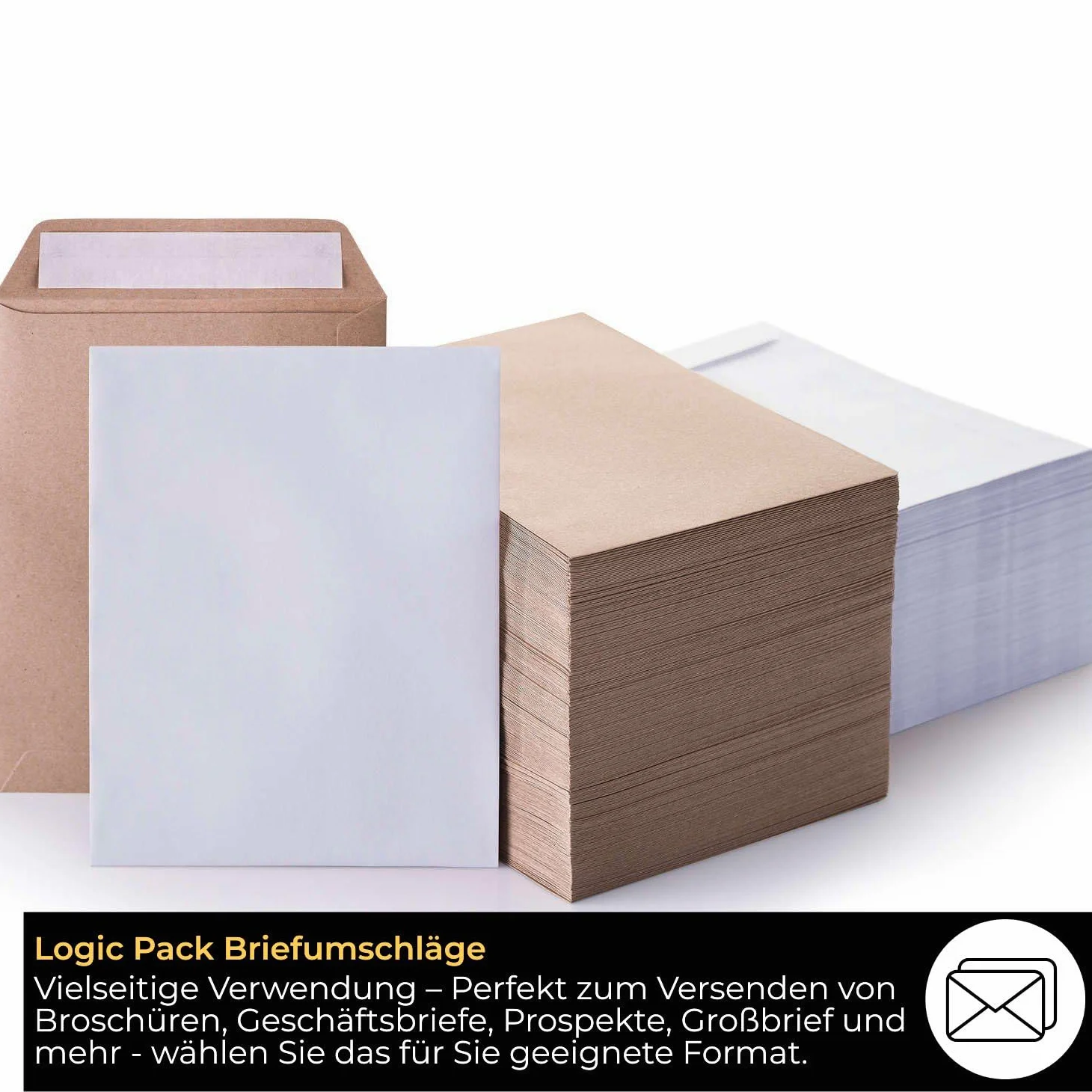 1000 Buste da Lettera C5 (162 x 229 mm), Bianche, per Fogli A5 o A4 Piegati, Chiusura Autoadesiva con Strip, Ideali per Casa e Ufficio