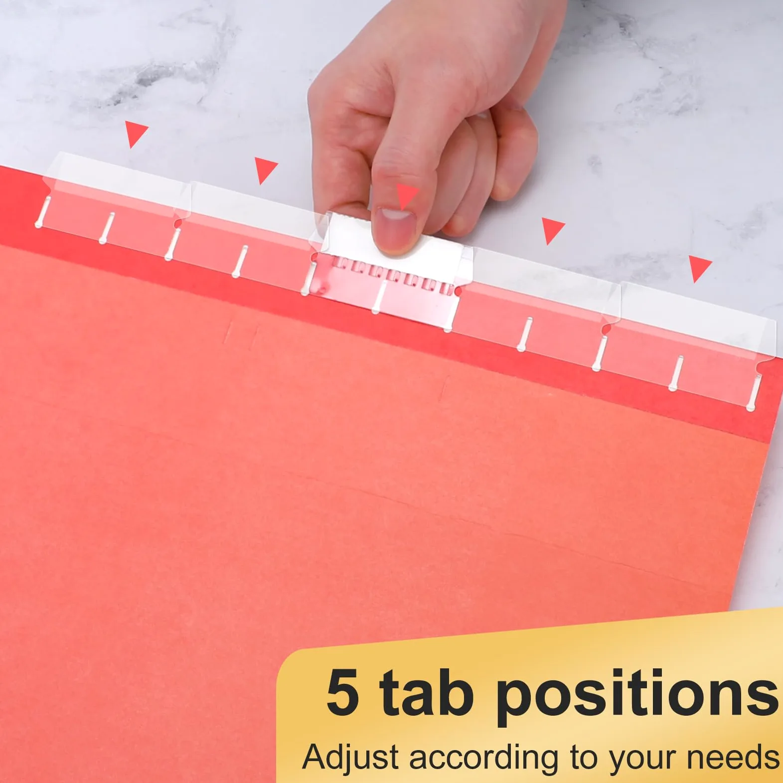 Cartelle appese, confezione da 60 cartelle da appendere formato lettera, con linguette, per rimanere organizzati per la casa e l'ufficio, documenti e carta, 10 colori