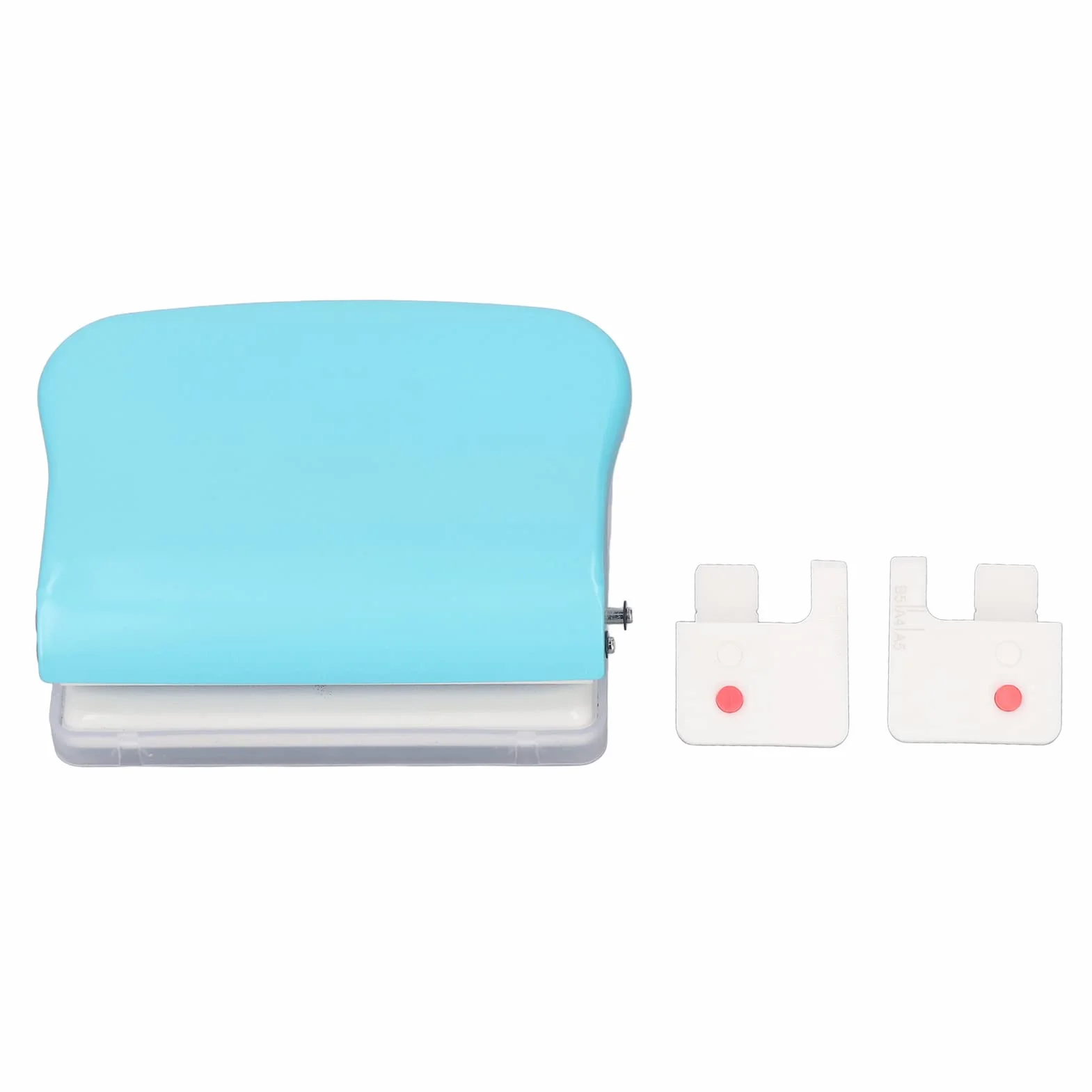 Rilegatrice Portatile a Spirale per A4 A5, Capacità 10 Fogli, Distanza Fori 9,5 mm, Azzurro Metallo