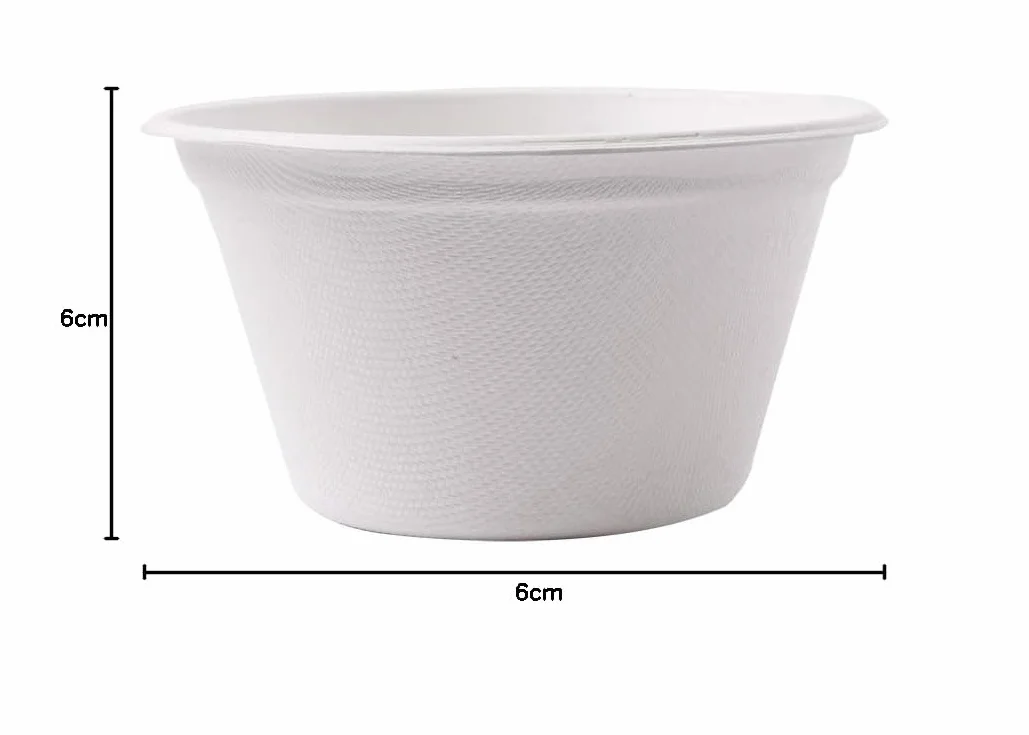 Ciotole Bionic 360 Ml Ø 11,6 x 6,3 cm Bianco Bagassa - 50 Pezzi