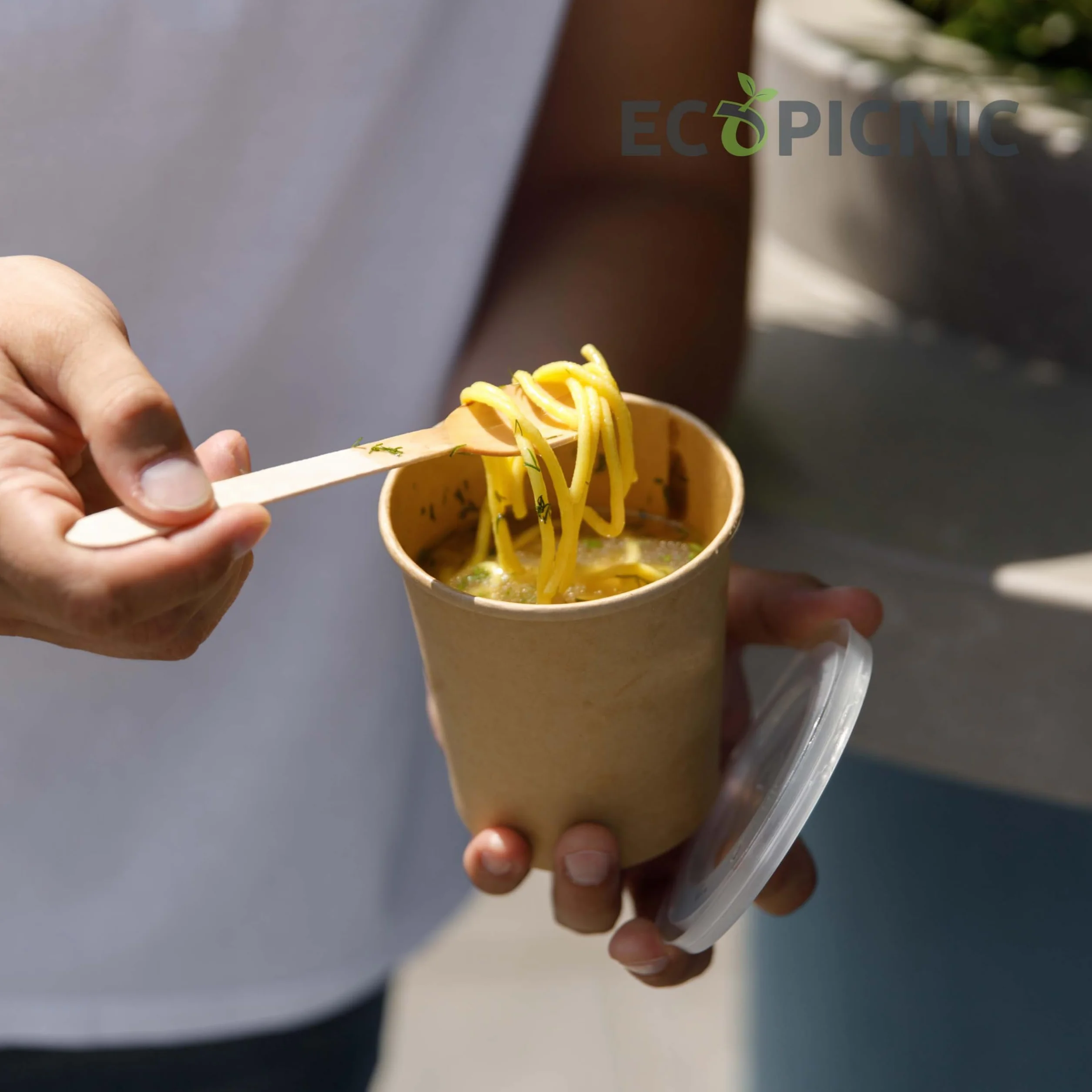 Ciotole in Carta Kraft 750 ml con Coperchio - Confezione da 50 Pezzi - Contenitori Monouso Biodegradabili per Zuppe e Alimenti da Asporto