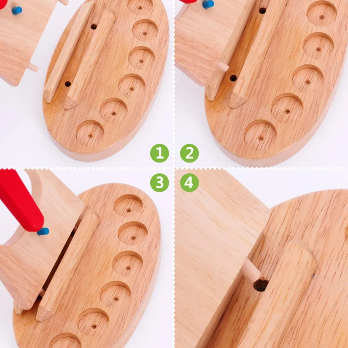 Scala della Bilancia in Legno Toy Matematica Apprendimento Strumenti educativi per Bambini con 6 Pesi, educazione all'apprendimento
