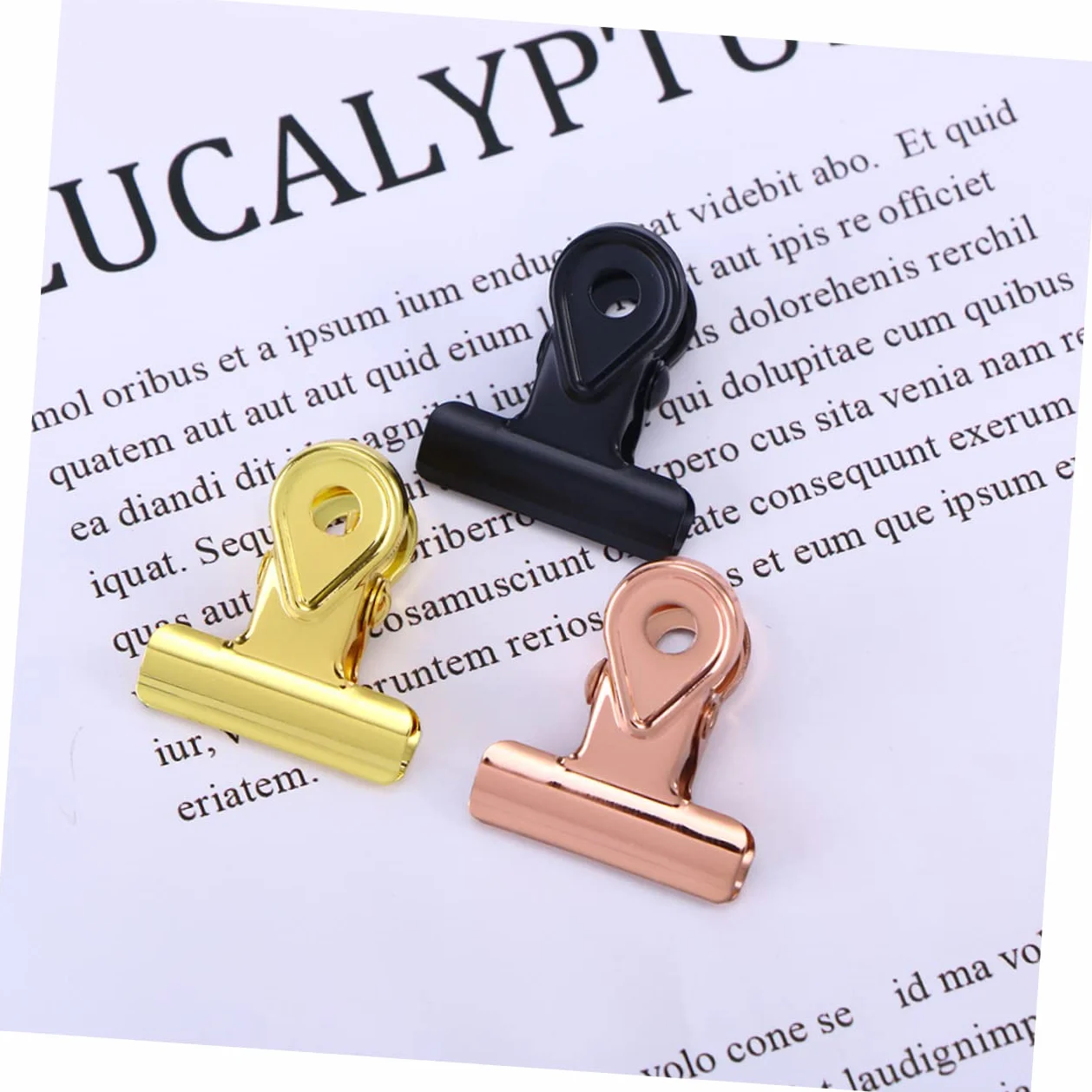 Operitacx 30pezzi Clip Metalliche Placcate Clip Per Carta Con Molla Resistente Per Ufficio Casa e Organizzazione Documenti