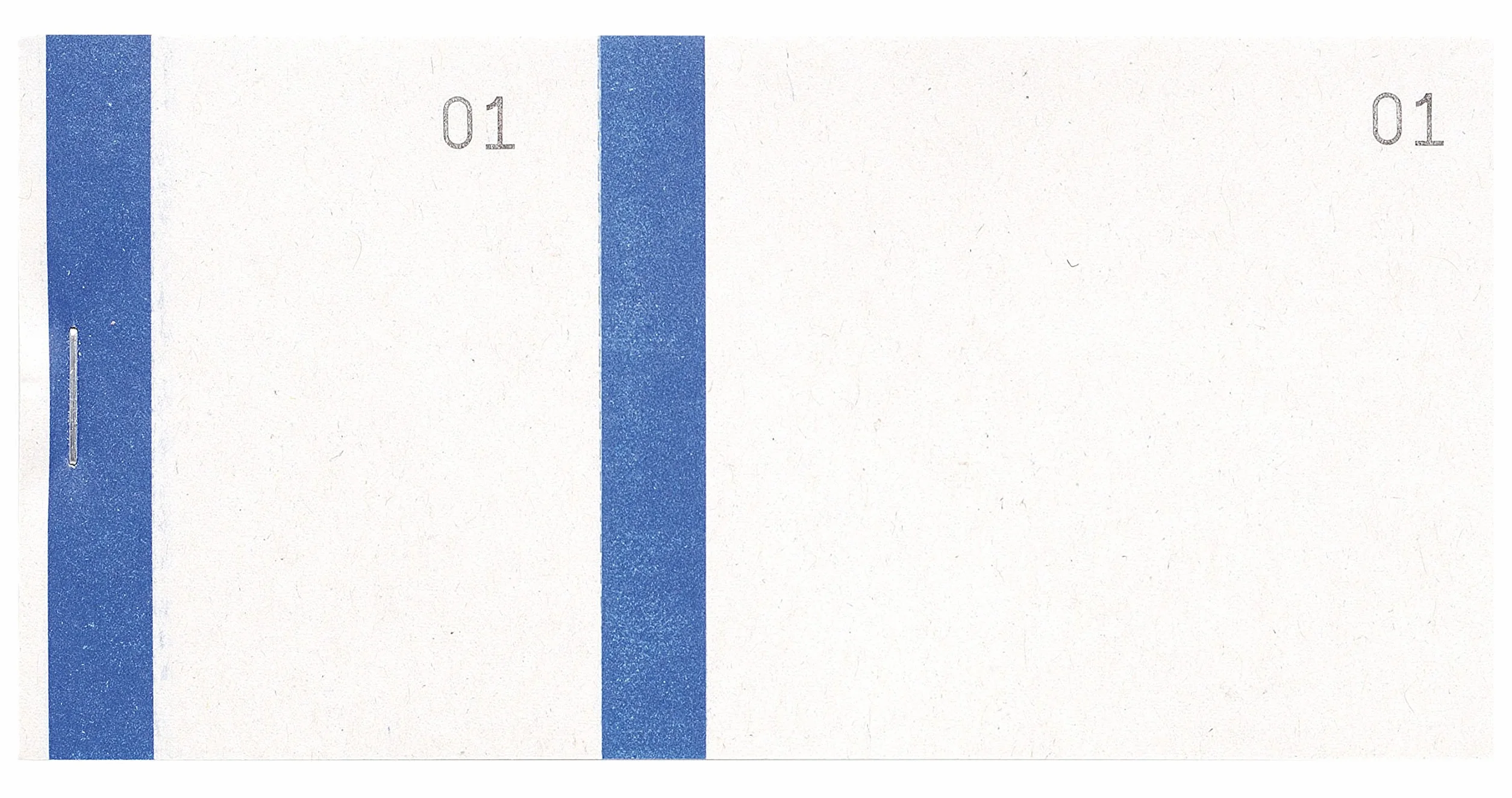 Blocs vendeurs 6,6x13,5cm double numerotage bande couleur 100 feuillets