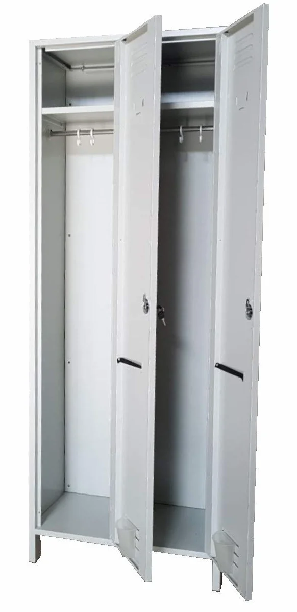 Armadio Armadietto in metallo Spogliatoio 2 Posti Salva Spazio Profondità 34 Dim. 68x34x180h cm