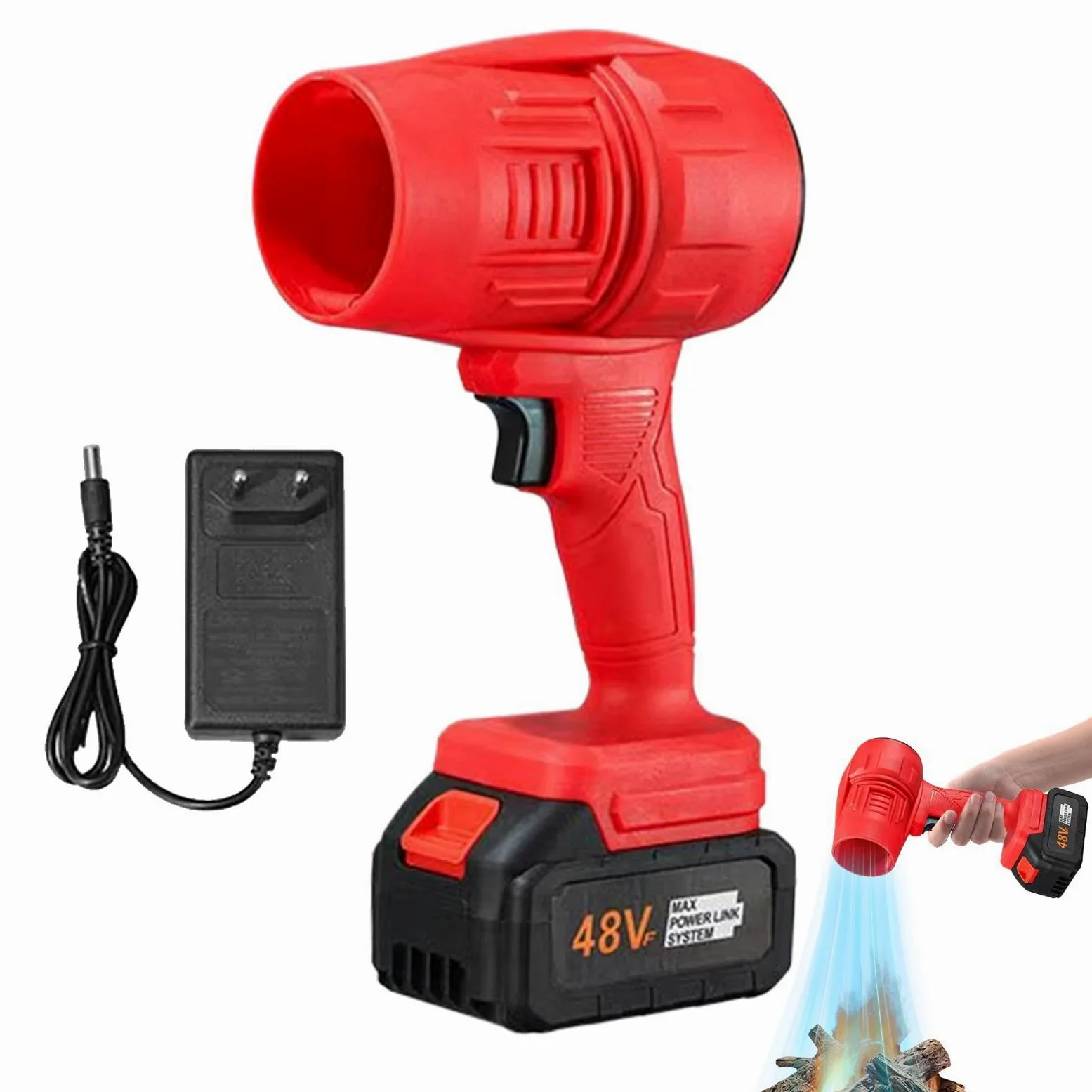 Soffiatore a turbina senza fili, portatile | Soffiatore ad aria compressa con spruzzatore a secco da 322 km/h, per interni auto e elettrodomestici