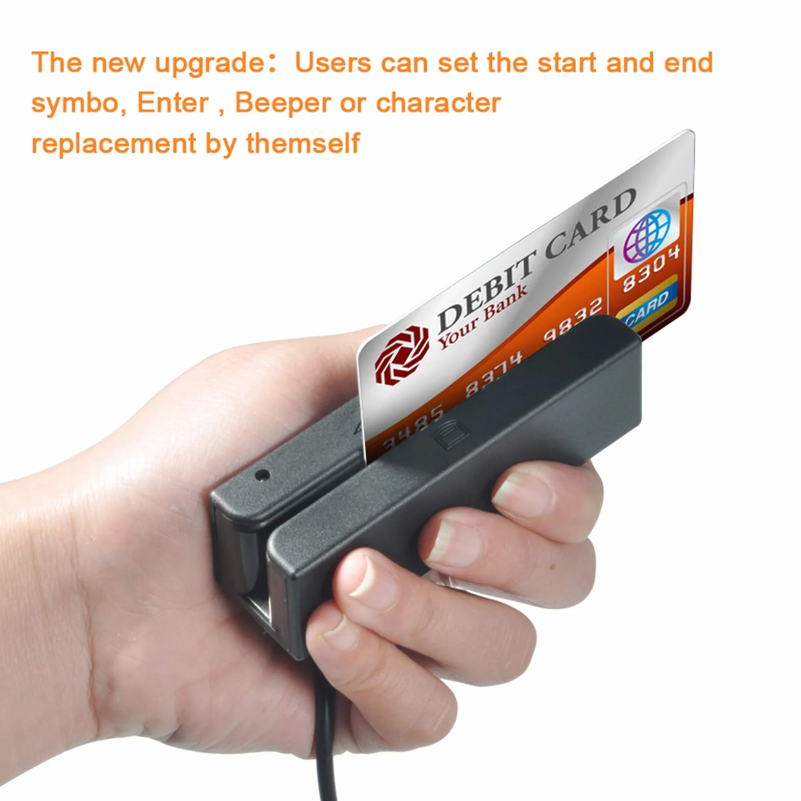 MSR850 Lettore di Schede a Banda Magnetica USB 3 Tracce Mini Mag Hi-Co Swiper