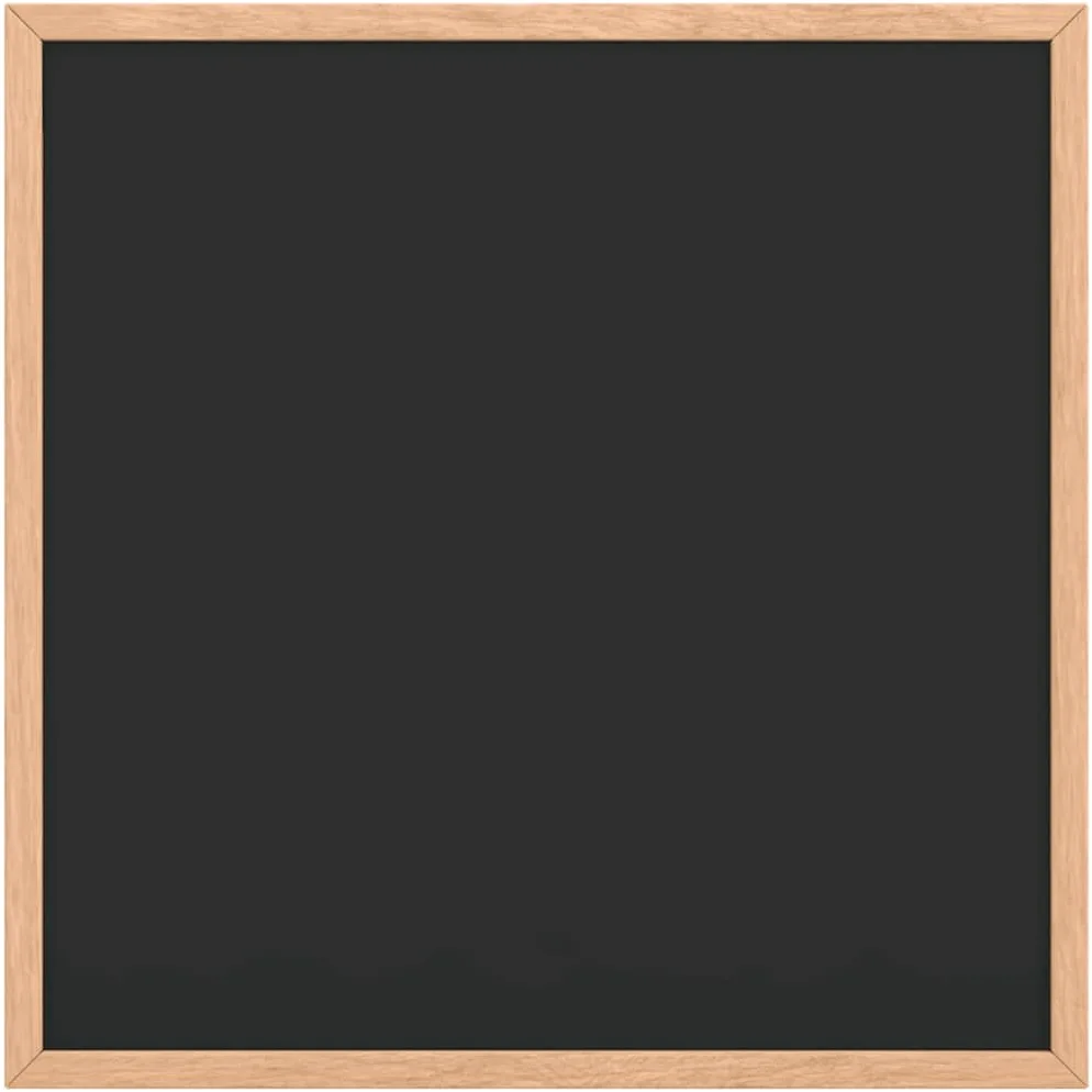 Rantry Arredo Lavagna con Cornice in Legno Massello di Pino Nero 40x40 cm, Mobilia Arredo Mobili da Interni per Camera da Letto Soggiorno Ufficio