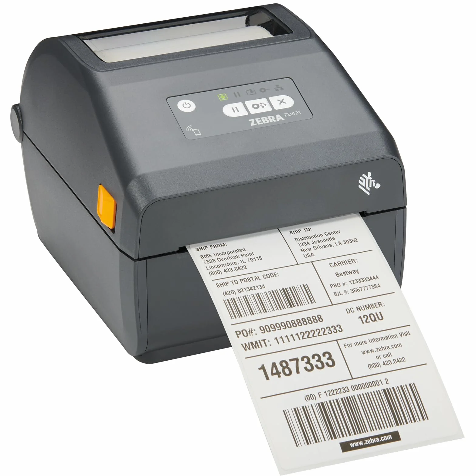 Zebra ZD421d, 8 punti/mm (203dpi), RTC, USB, USB Host, Bluetooth (BLE), Ethernet (LAN) - ZD4A042-D0EE00EZ