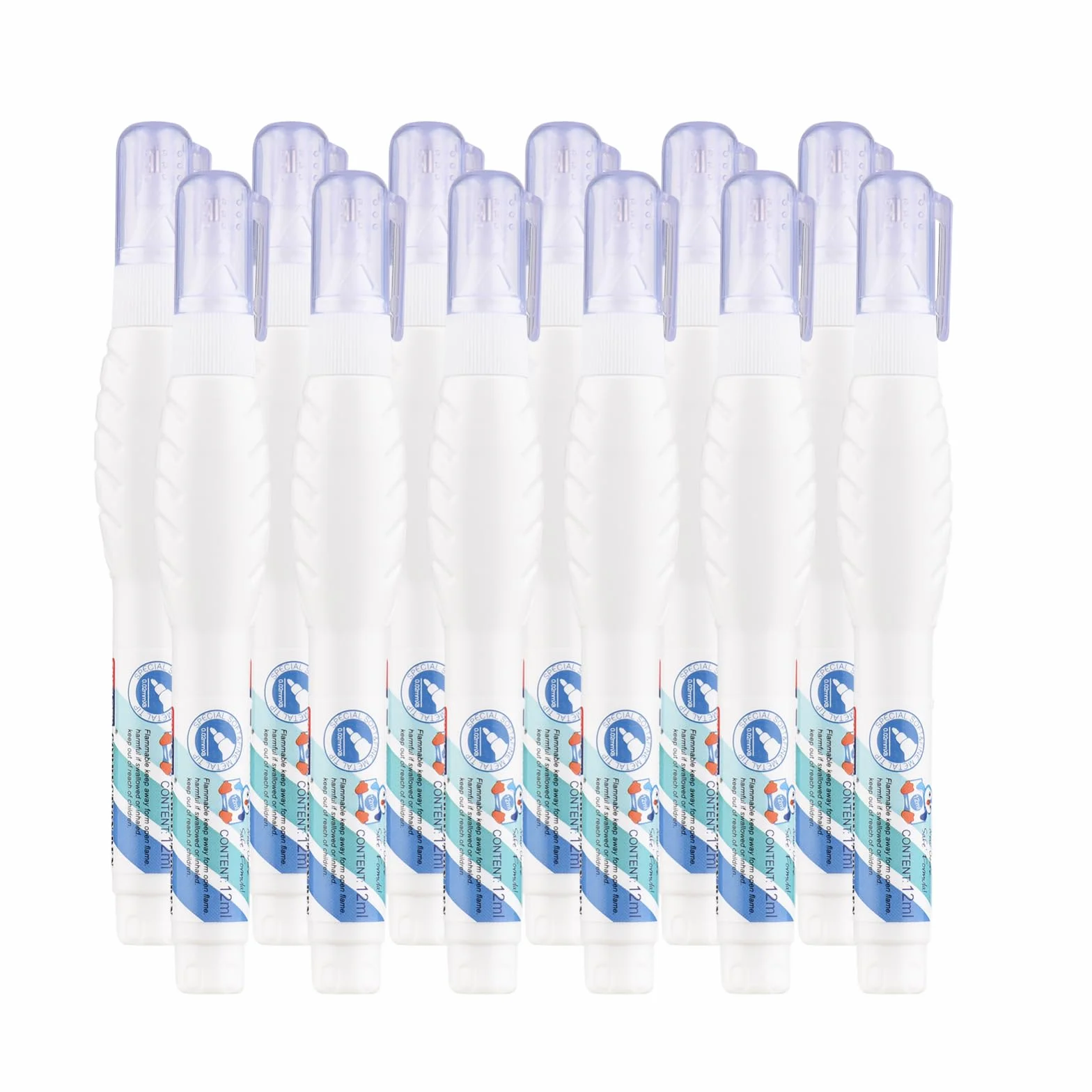 Set 12 penne correttive Whiteout liquido a punta fine 7 ml