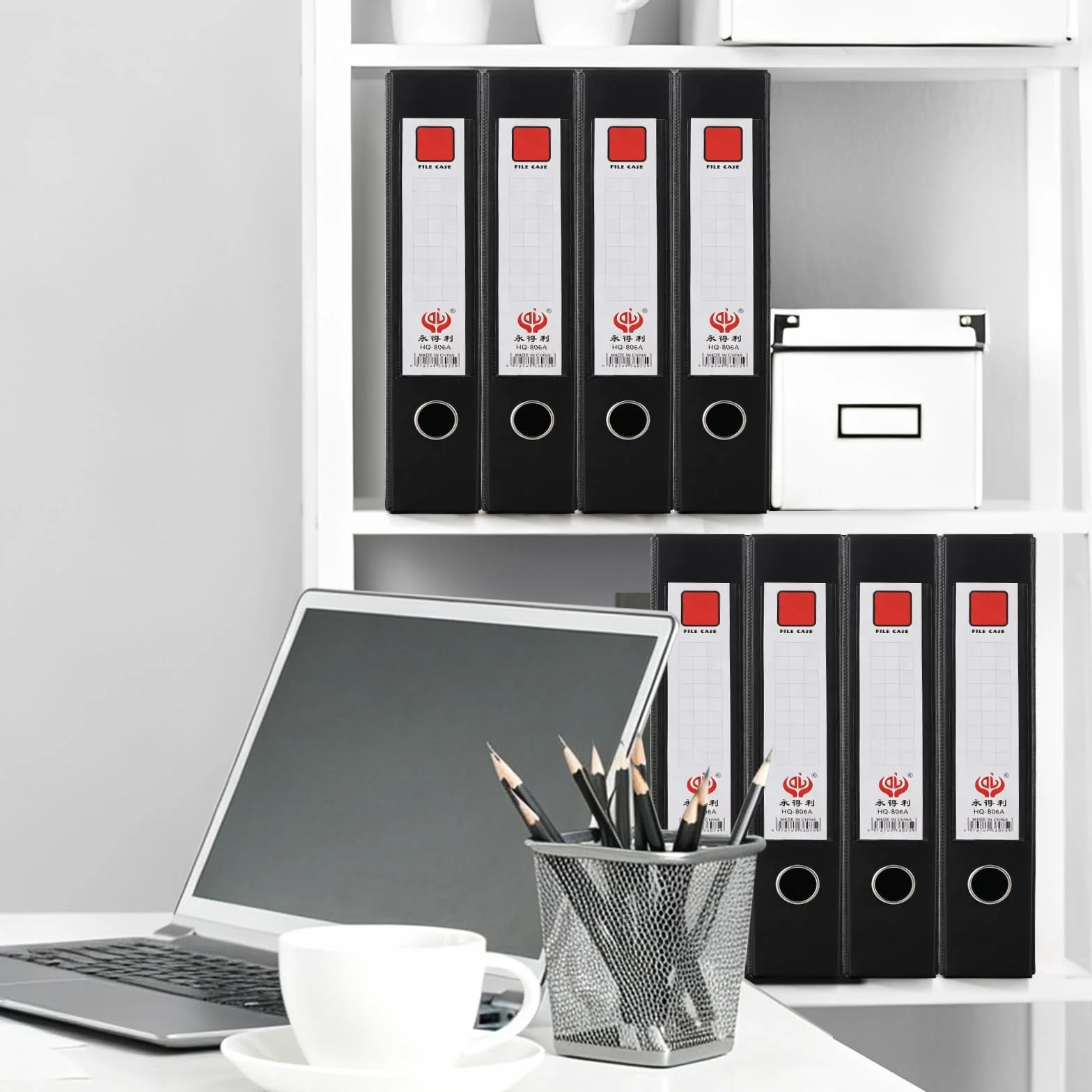 3PCS Black Box File A4, 328x245x68mm Dorso Magnetico Archivio Scatole | Scatole portadocumenti con coperchio e clip interna per documenti
