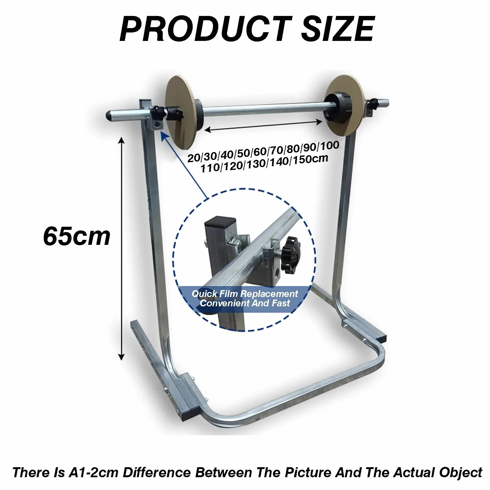 Supporto for dispenser for rotoli di pluriball for una facile sostituzione della pellicola, supporto manuale for schiuma a bolle d'aria, adatto for imballaggio, movimentazione e trasporto(Width 30cm)