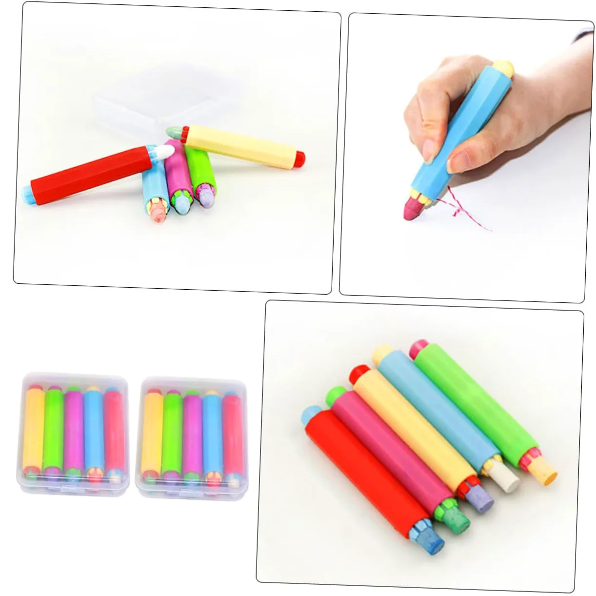 SHINEOFI 20pezzi Clip Protettive Per Gessetti Gessetti Accessori Per Insegnanti e Studenti Per e Casa