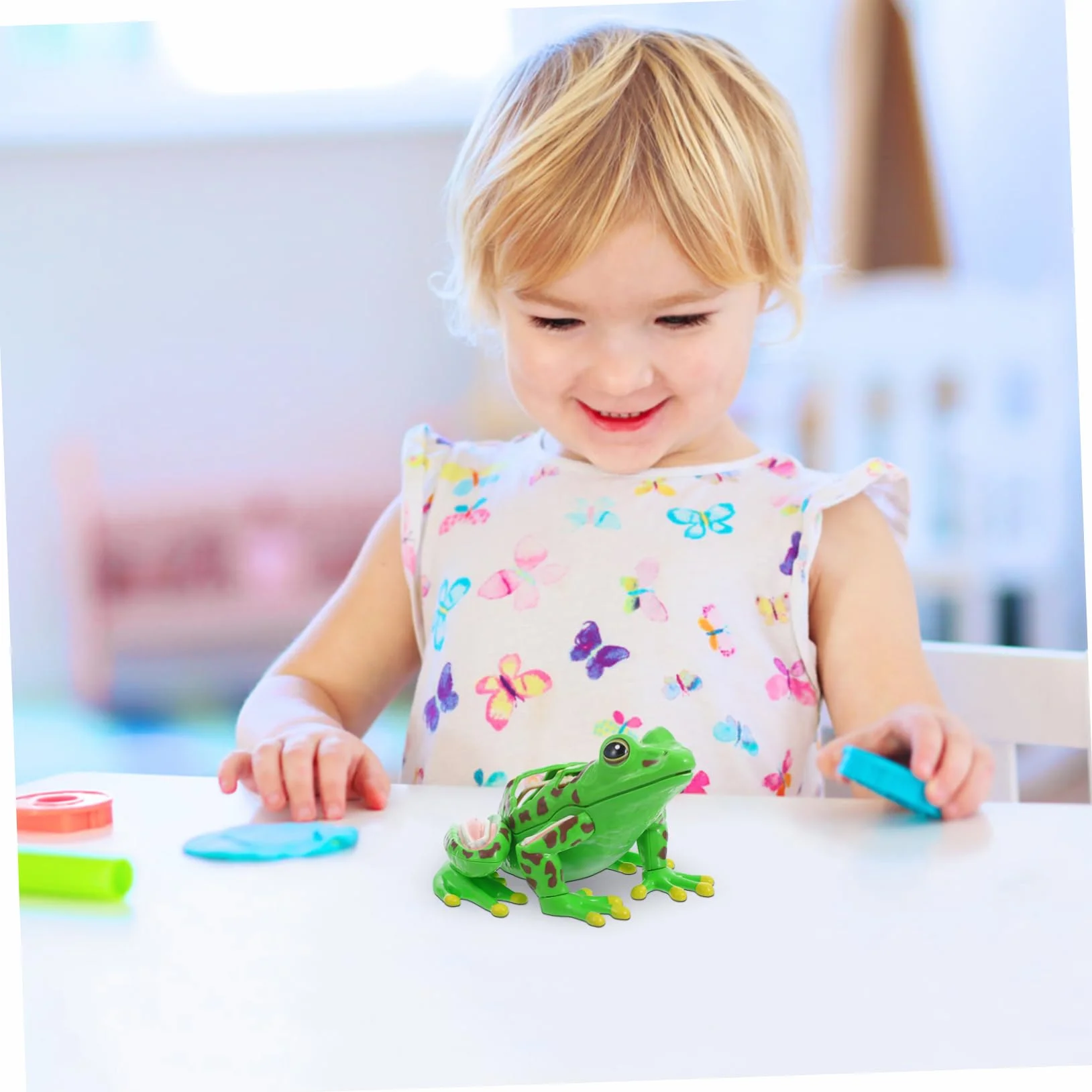 Amosfun Modello Anatomico Rana con Parti Staccabili per Dissezione Interattiva, Giocattolo Educativo Scientifico per Scuola e Casa, Sviluppo Pensiero Critico e Capacità Motorie Fini