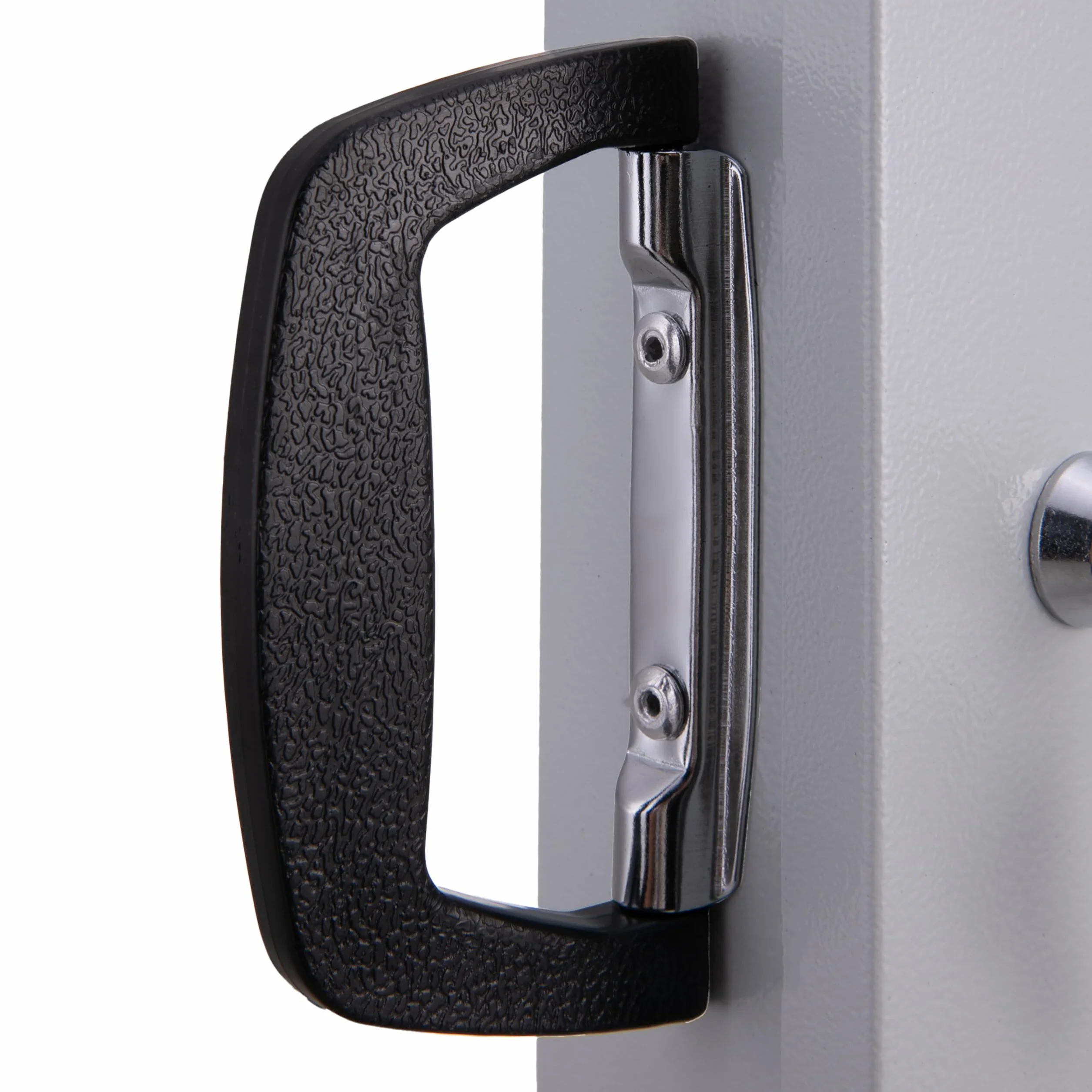 Relaxdays Cassetta Portadocumenti DIN A4 con Serratura, 2 Chiavi, Maniglia, Sicurezza, Grigio Chiaro, 7x37x27 cm