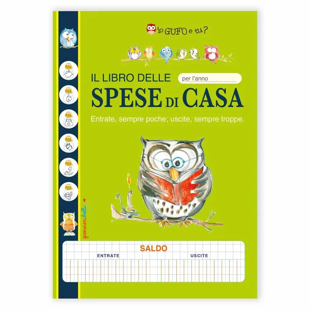 Il libro delle spese di casa. Io gufo e tu? (Quaderno a tema)