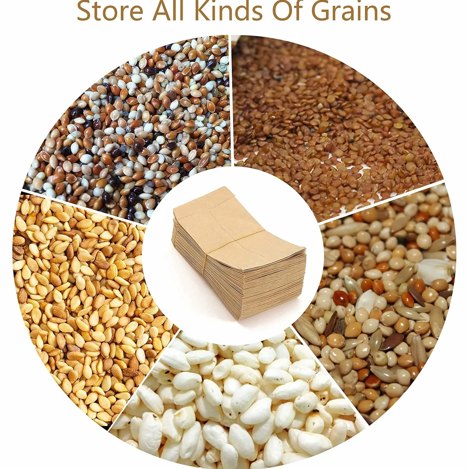VEGCOO 150 Pezzi Mini Sacchetto di Carta Kraft 10x6 cm Buste Marroni per Monete Semi Gioielli Caramelle