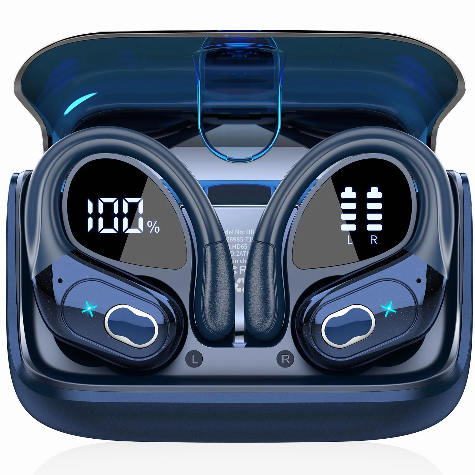 STECEi AI Cuffie Traduzione, 3 in 1Bluetooth 5.4 Auricolari Traduzione con 164 Lingue/6 Modalità di Traduzion, 75H Auricolari Traduttori Istantanei con APP, Cuffie Bluetooth per Viaggi/Affari, blu