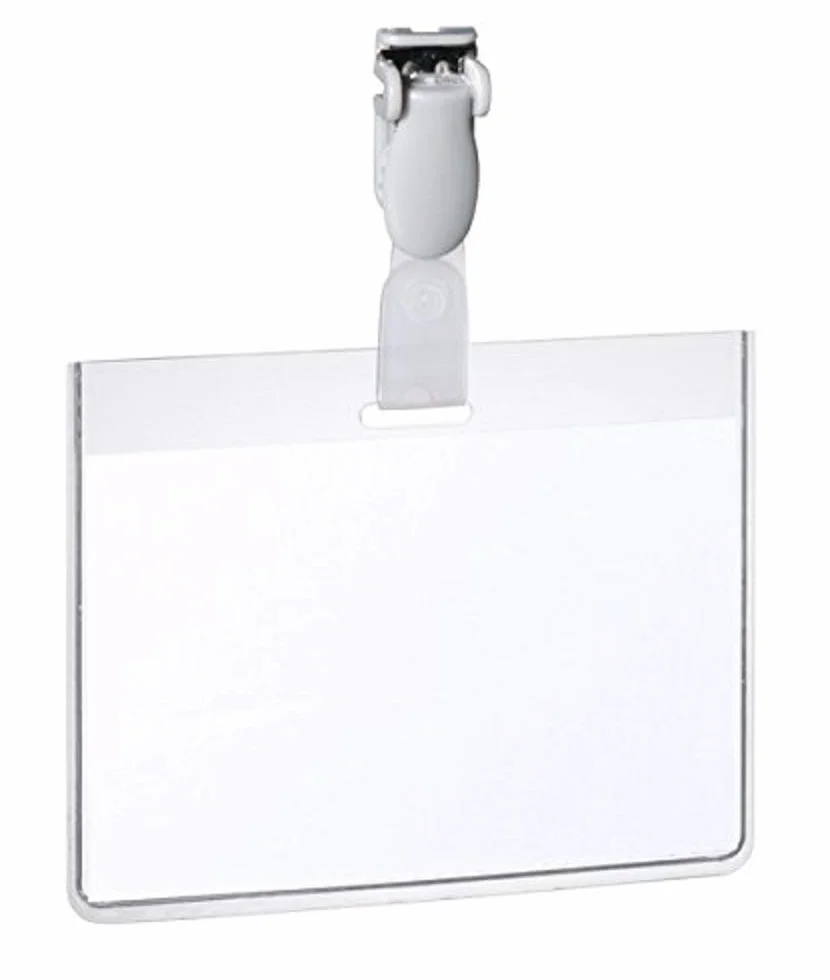 Portabadge PVC 6x9 cm Clip Sigillabile 25 pezzi