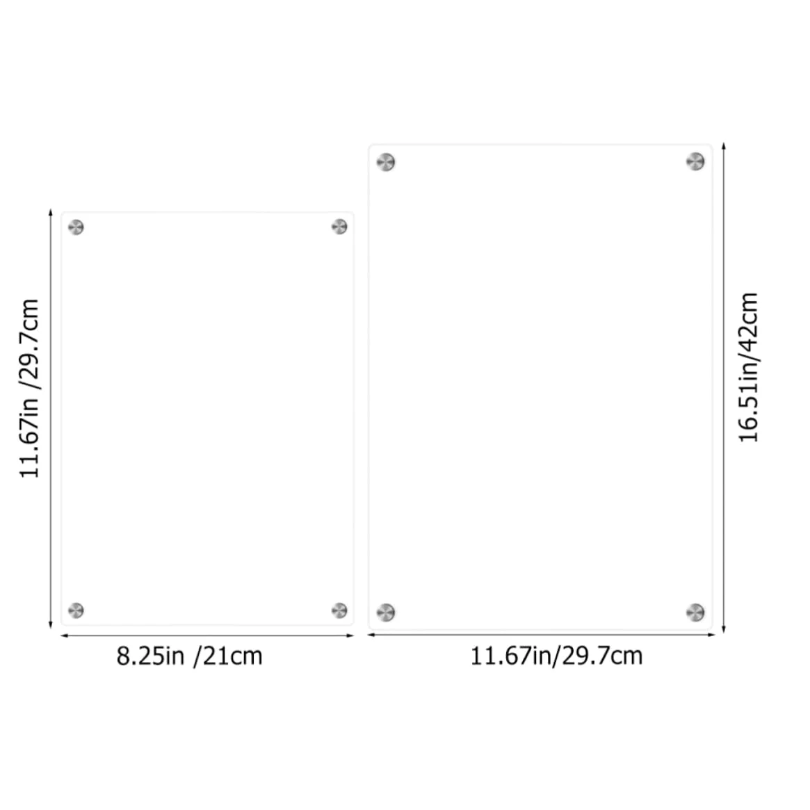 Lavagna da Frigo Magnetica in Acrilico Trasparente Cancellabile Pennarello, Lavagnetta Magnetica per Frigorifero per Cucina e Armadi Metallici