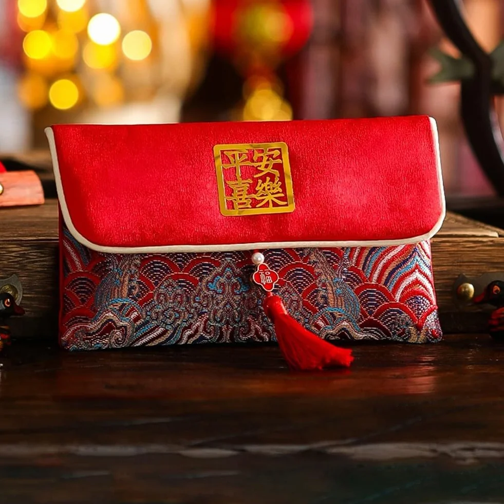 Buste Rosse di Seta Cinese Hong Bao per Capodanno Lunare Festa di Primavera