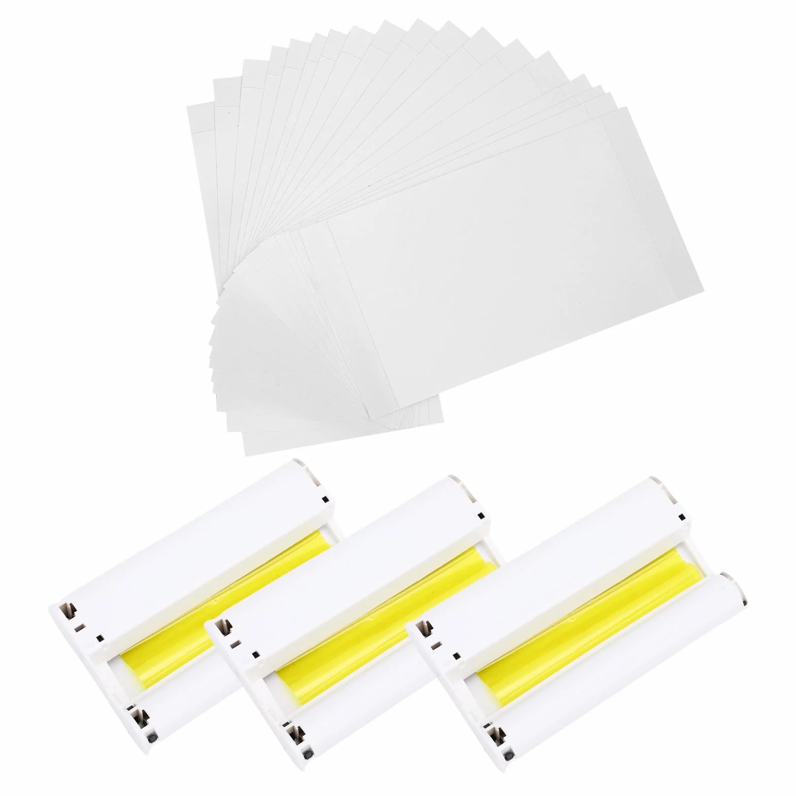 Carta Fotografica Lucida 4x6 Set per Stampa a Sublimazione 108 Fogli 3 Nastri Asciugatura Rapida Vivido Formato Cartolina per Eventi Domestici CP1300 CP1200 CP1500 Utenti (RL-A-108IN-YMCO)