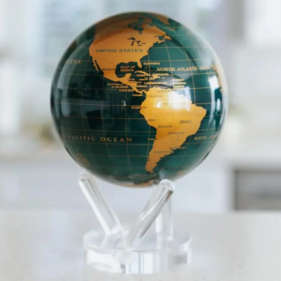 MOVA Globes Venere Classico (4,5") | Mappamondo Auto-Rotante a Energia Luminosa |Silenzioso, Senza Batterie né Fili |Decorazione da Scrivania o Idea Regalo Globo Spazio