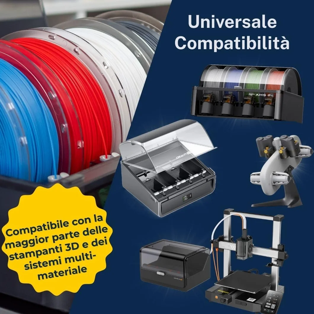 AzureFilm PETG Hyper Speed Filamento 1.75 mm 1kg Trasparente per Stampa 3D ad Alta Velocità