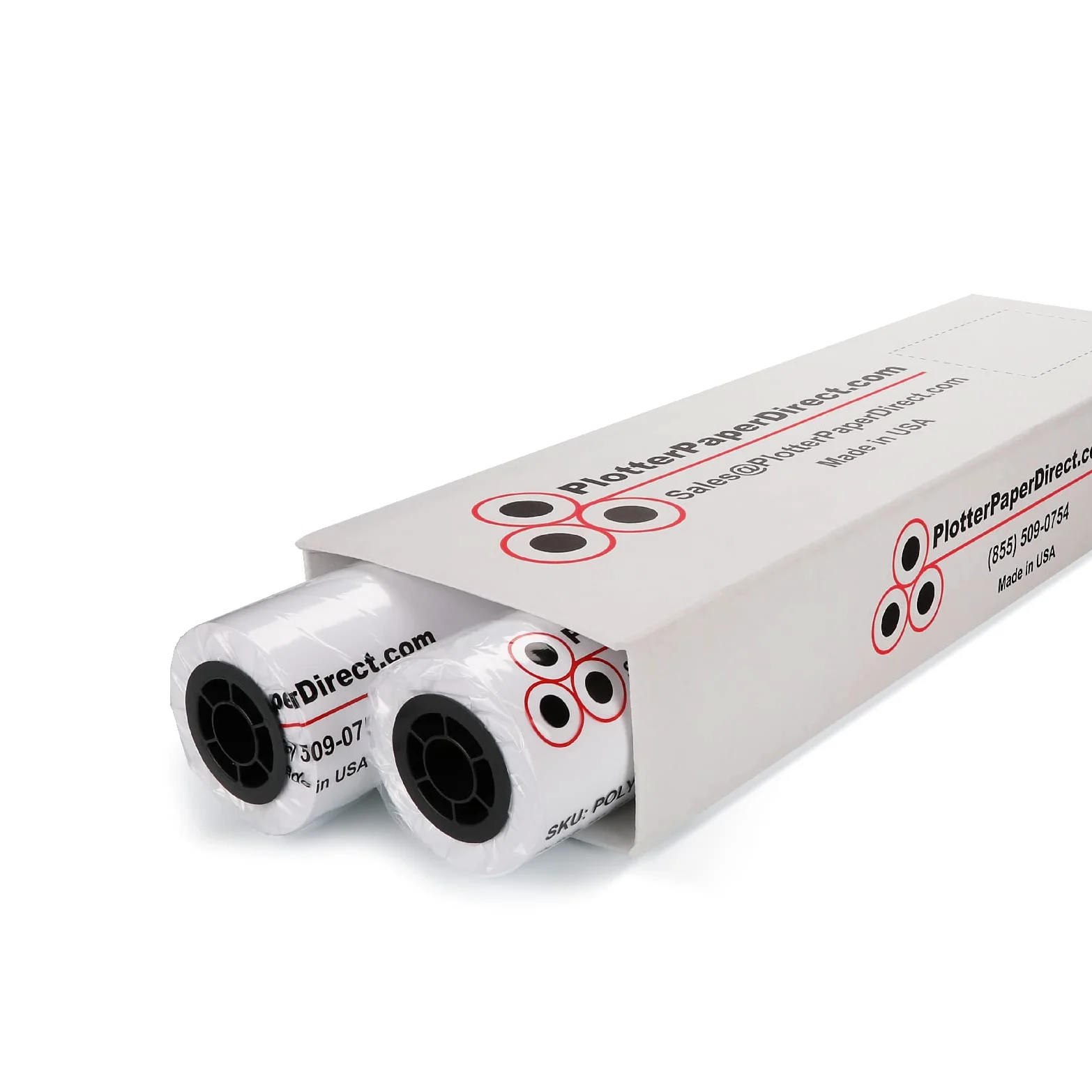 Plotter Paper Direct Rotolo di carta non patinata per stampanti a getto d'inchiostro, 10,9 kg, 2 rotoli, 61 cm x 90 m, nucleo 5,1 cm