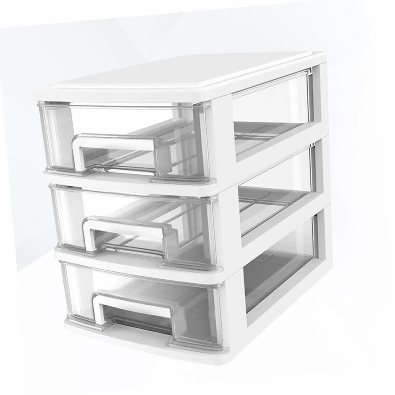 Alipis Cassettiera Plastica Trasparente Bianca Organizer Portatile per Ufficio e Casa Multiuso da Scrivania per Ordinare Oggetti Piccoli e Di Dimensioni Intermedie