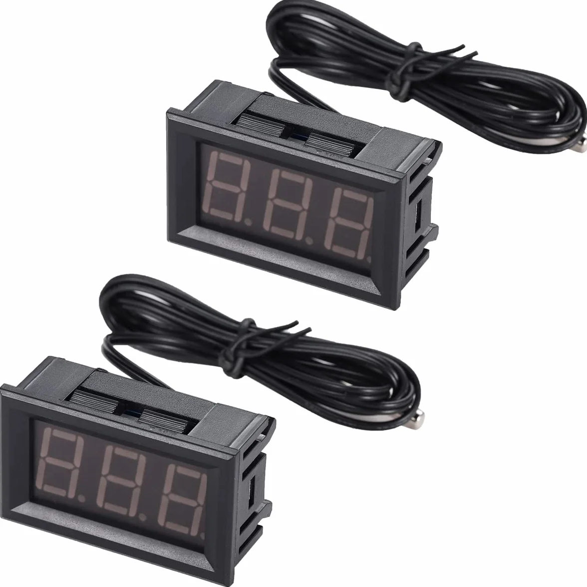 Greluma Termometro Digitale LED 0.56 Pollici 12V -50~110°C Sonda NTC Impermeabile Rosso