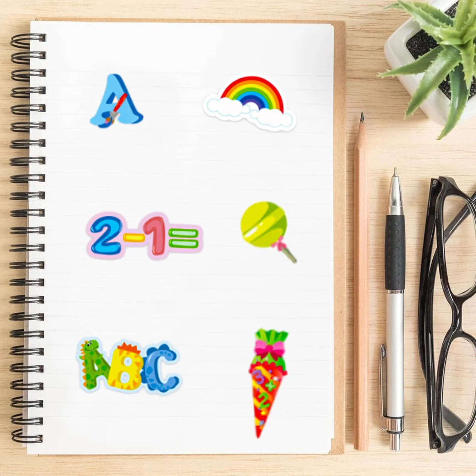 ALEGRE® Adesivi decorativi per l'inizio della scuola, set per ragazze e ragazzi