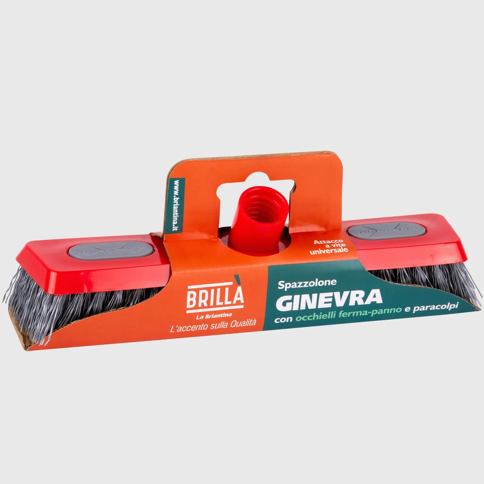 La Briantina Spazzolone Pavimenti Ginevra Fibre Rigide Ondulate 27,5x6 cm 100% Polipropilene