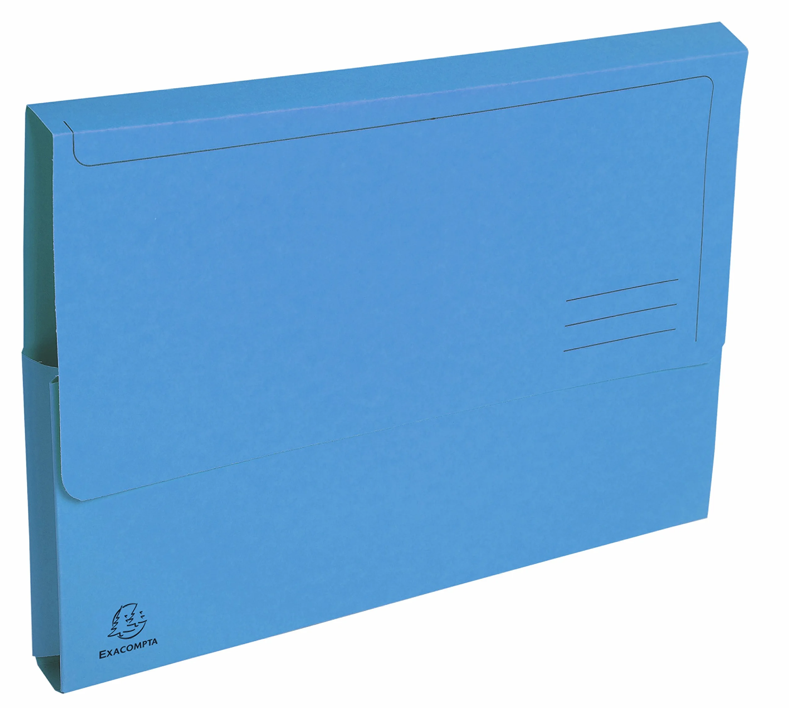 Exacompta 47672E Cartelle con Tasca, 37.50 x 26.80 x 14 cm, Blu, 50 Pezzi