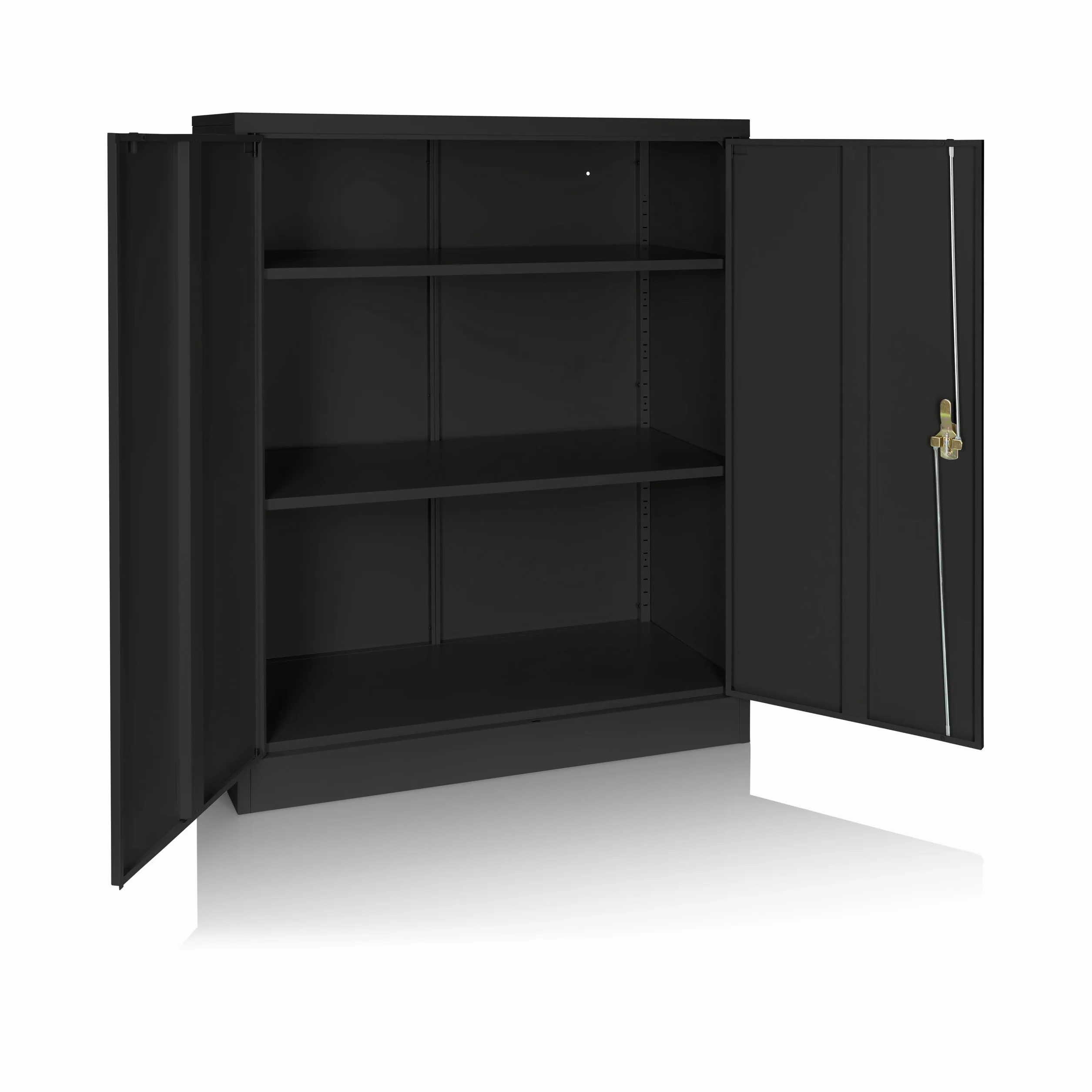 HJH Office Armadio Color AS 105 Nero Armadio Metallico Multiuso, Armadio da Ufficio con Serratura, 743034