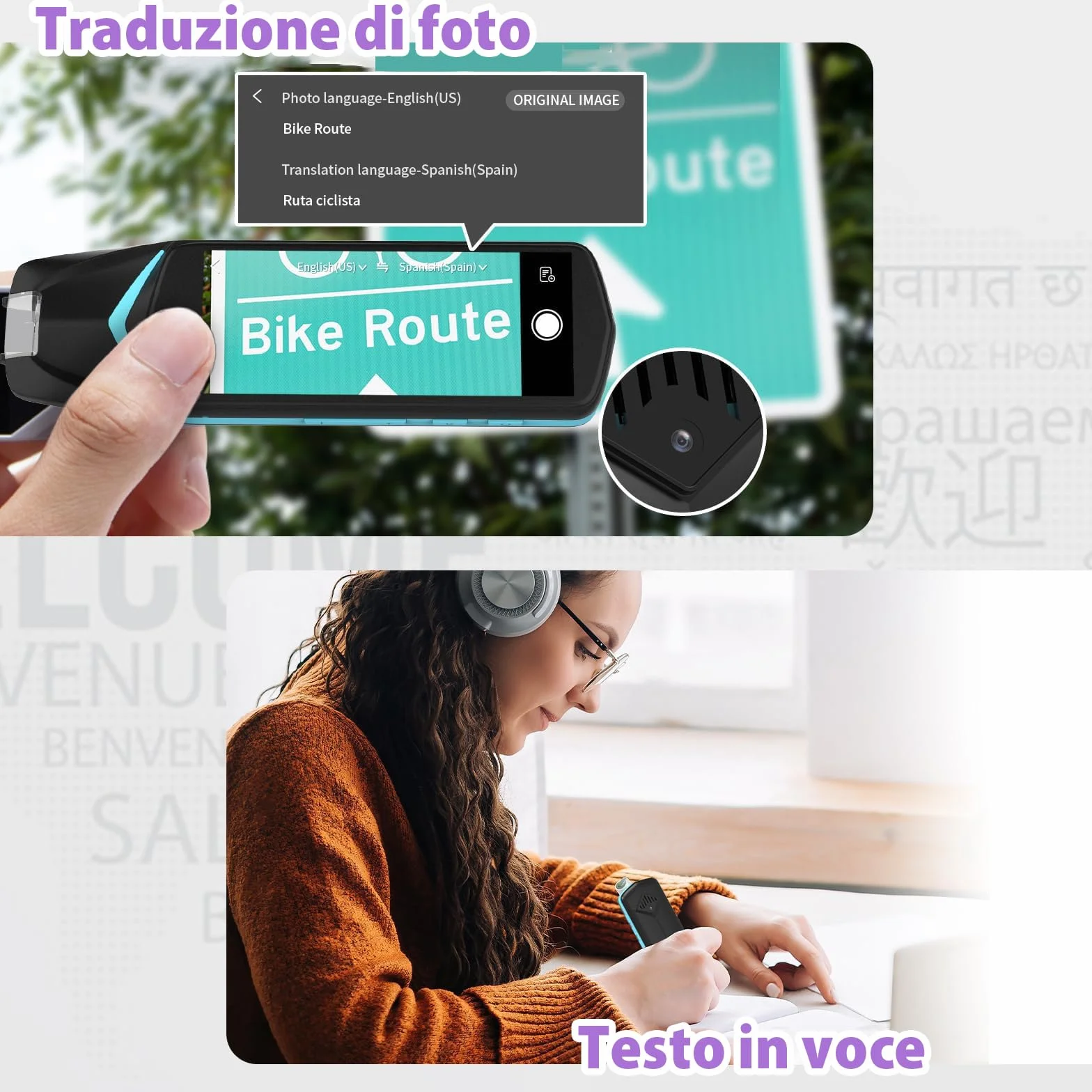 NEWYES Penna Scanner,Penna Lettura e Traduttore con touch screen da 3,99inch, penna per apprendimento con registrazione intelligente, penna per lettura scanner OCR per viaggiatori e uomini d'affari