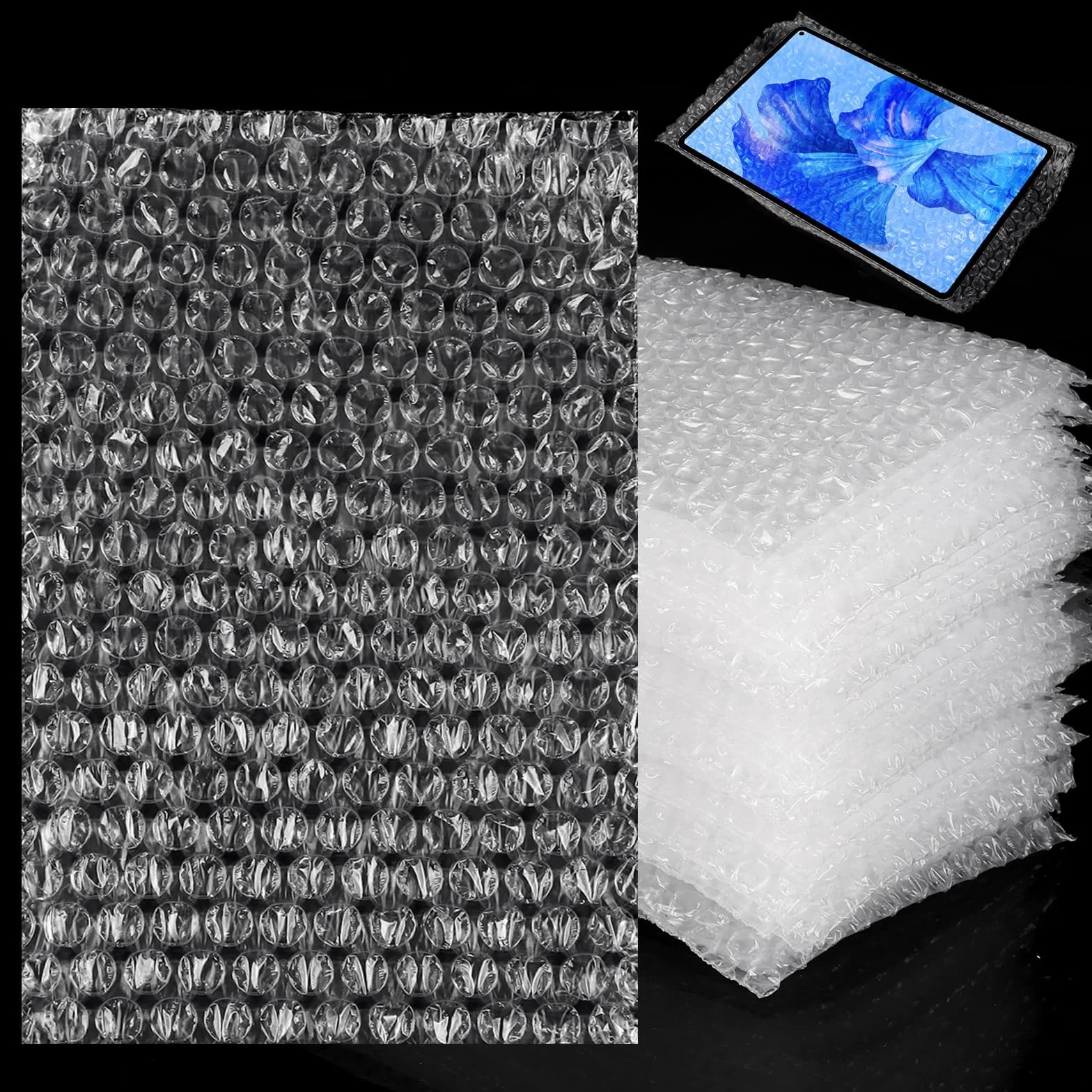 CYEER 100 Pezzi Sacchette a Bolla 20x30CM, Bubble Wrap, Materiale di Imballaggio Anti-Shock, Foil a Bolla per Spedizione e Protezione Oggetti Fragili