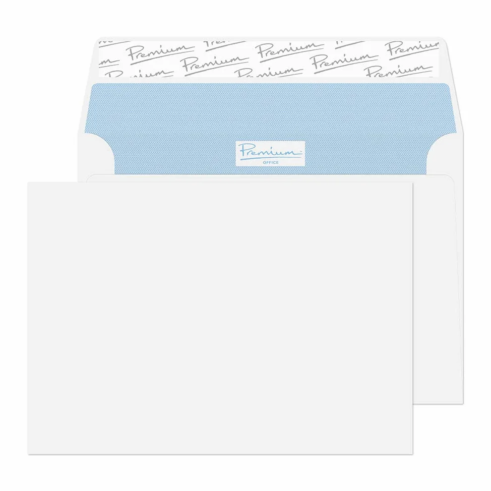 Blake Busta per lettere, con chiusura adesiva, formato C4, 114 x 162 mm, 500 pezzi, colore: Bianco
