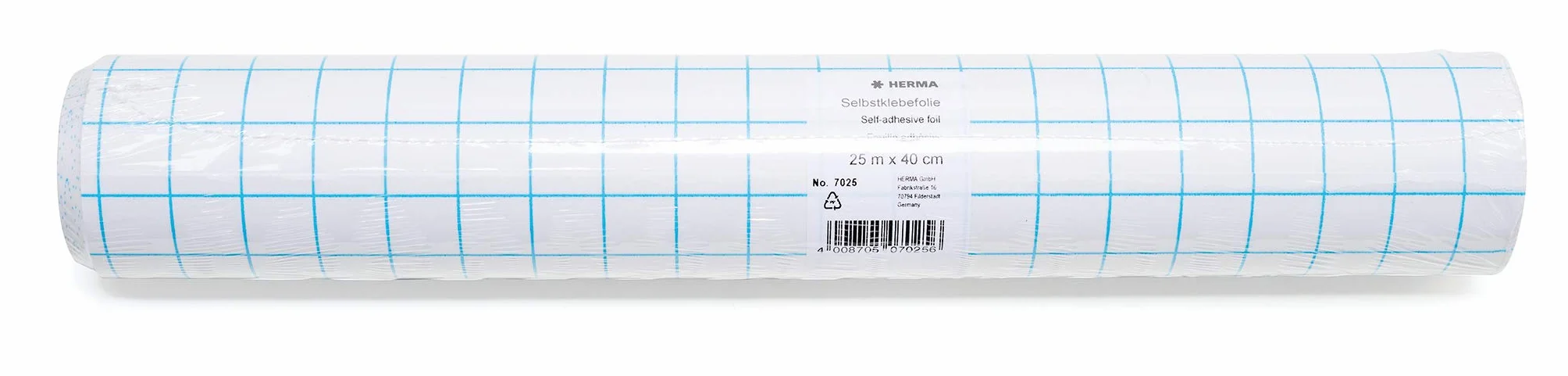 HERMA 7003 Pellicola protettiva incolore per libri,25 m x 40 cm, autoadesivo, lucido, transparente, 1 rotolo