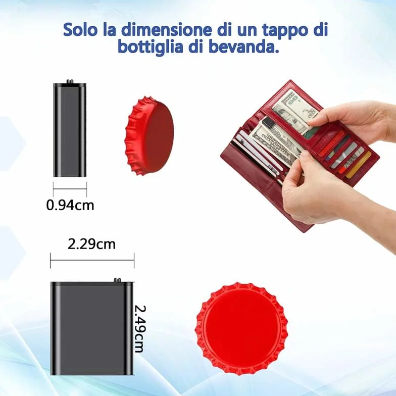 Mini registratore magnetico ad attivazione vocale, micro dispositivi di registrazione digitale, piccolo registratore di suoni registratore audio STTWUNAKE
